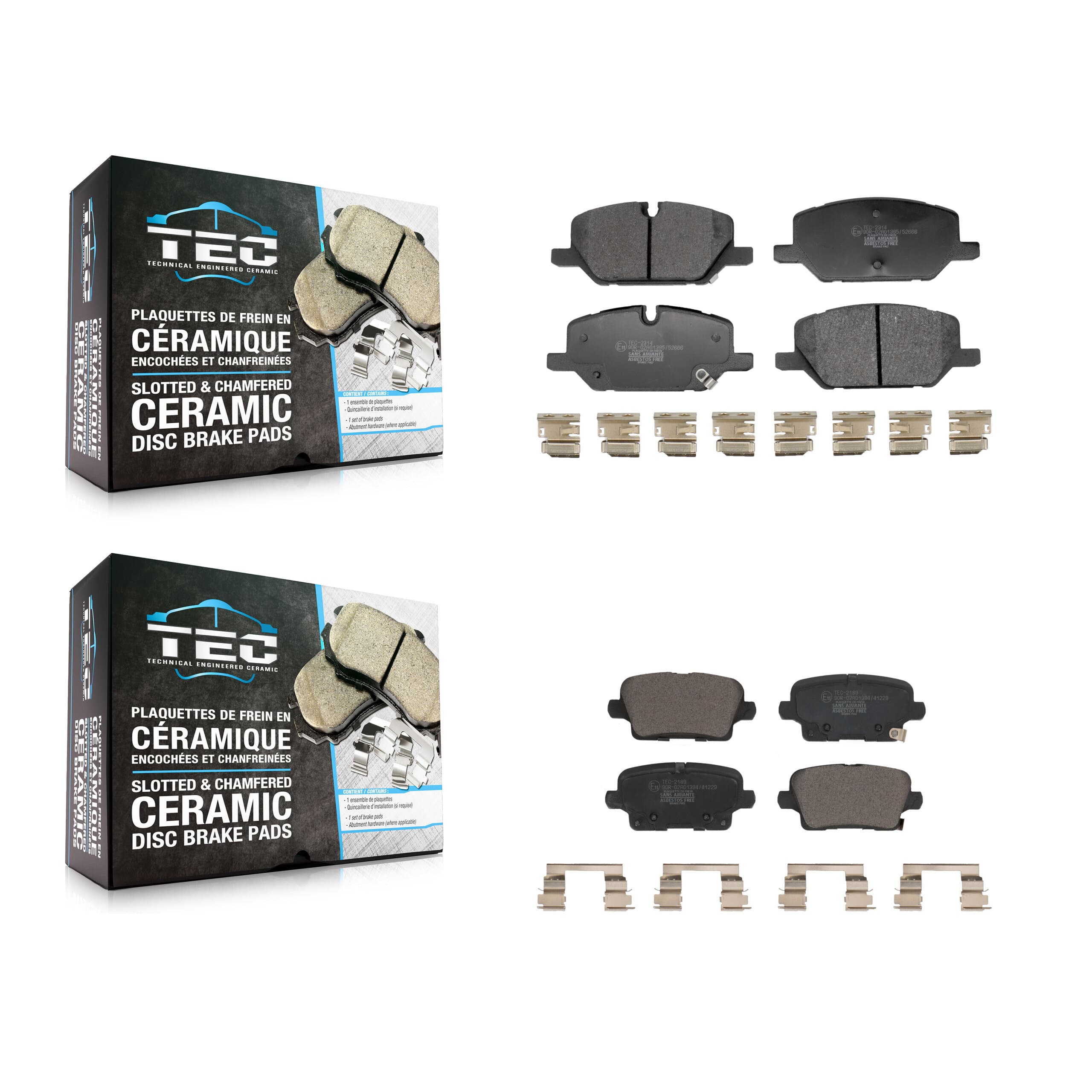 TEC - KTC-100826 - Front and Rear Disc Brake Pad Kits image 1