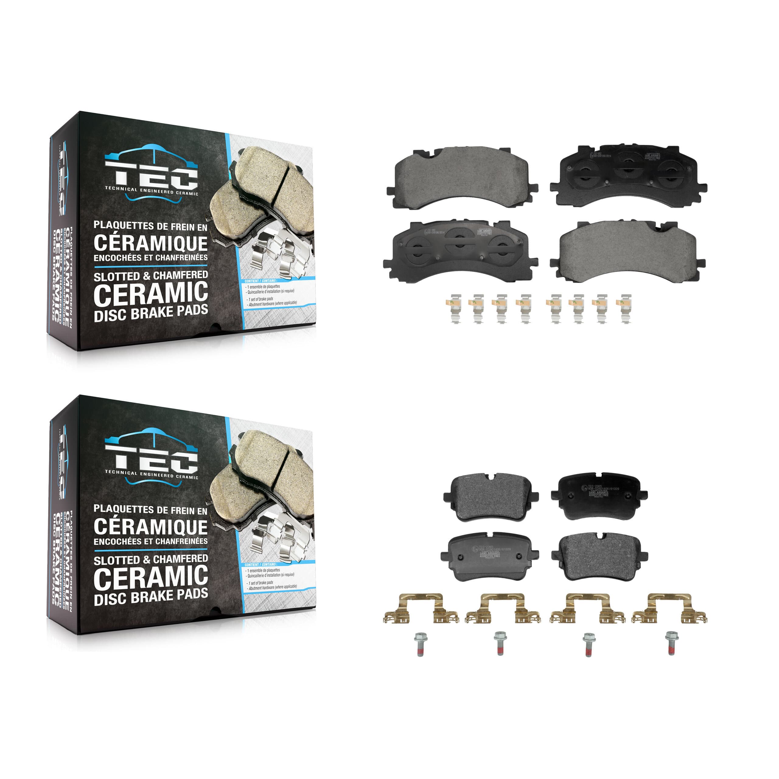TEC - KTC-100850 - Front and Rear Disc Brake Pad Kits image 1