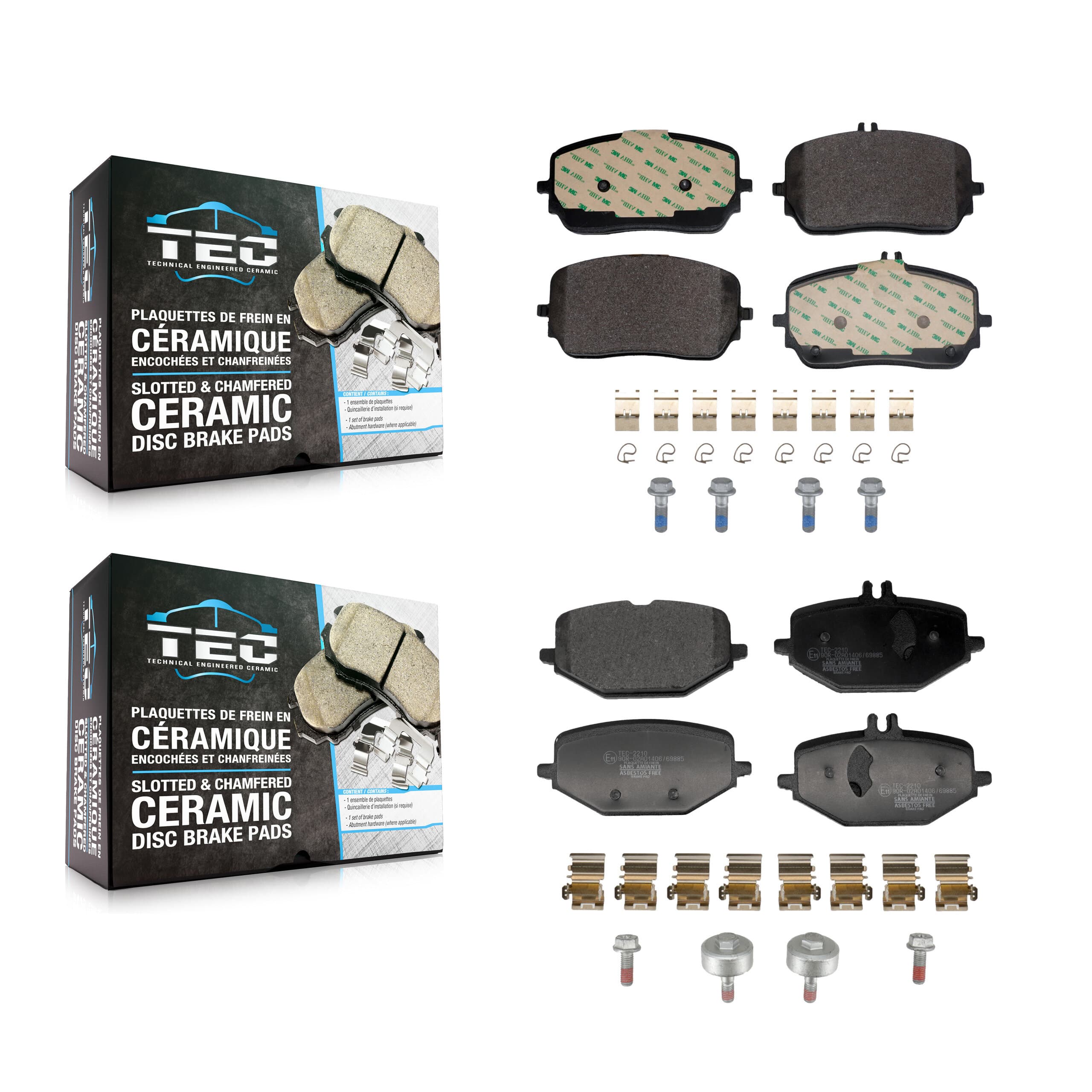 TEC - KTC-100859 - Front and Rear Disc Brake Pad Kits image 1