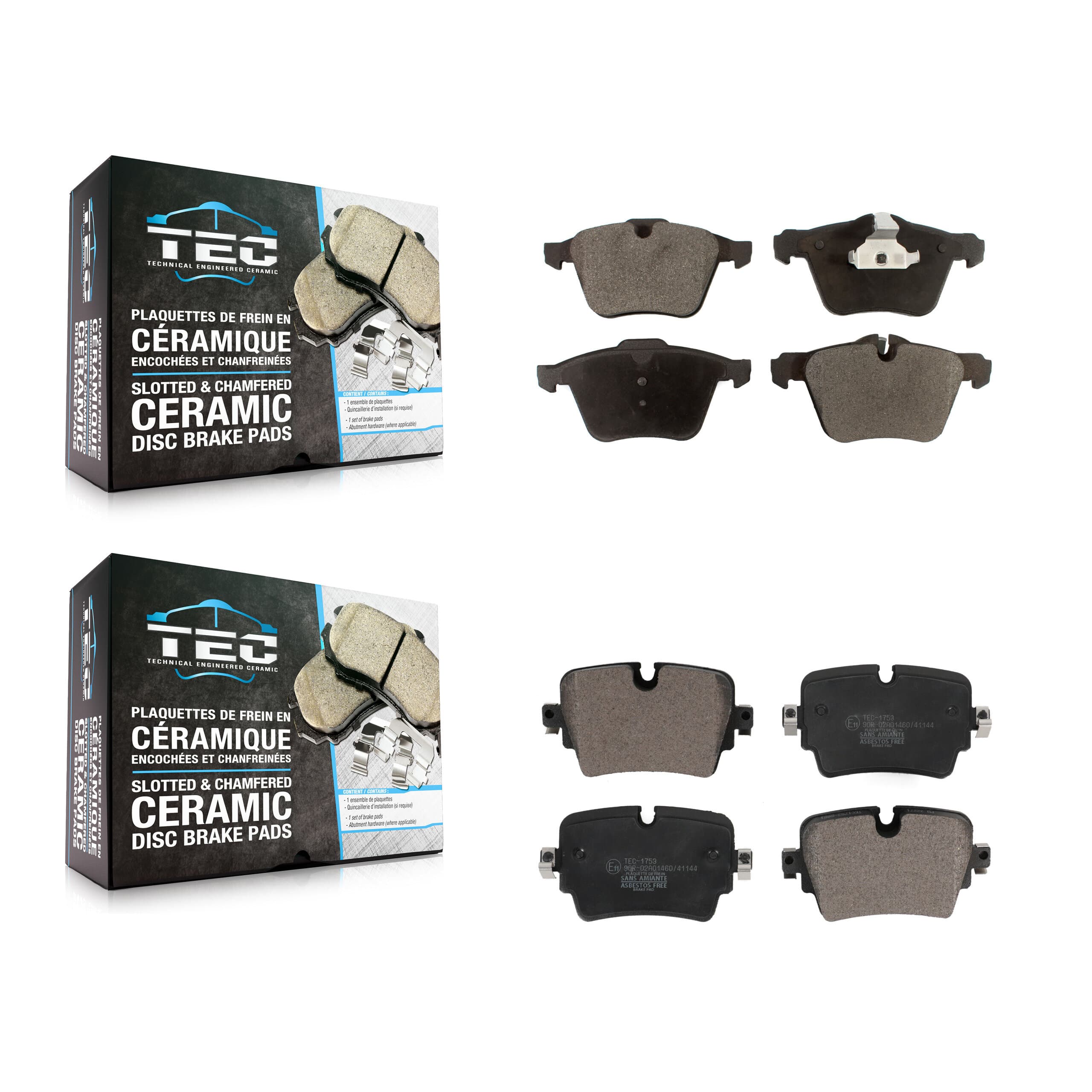 TEC - KTC-100889 - Front and Rear Disc Brake Pad Kits image 1