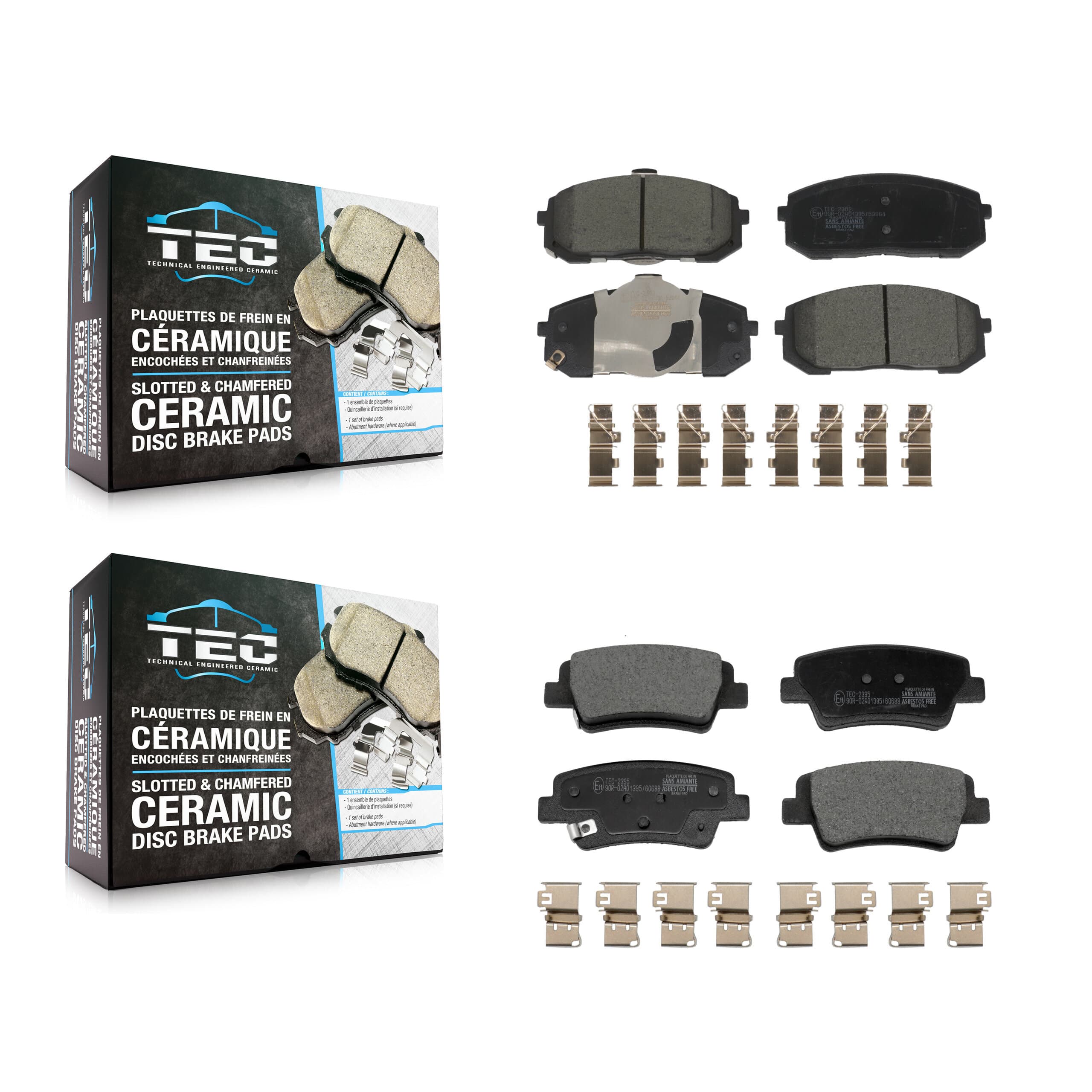 TEC - KTC-100891 - Front and Rear Disc Brake Pad Kits image 1