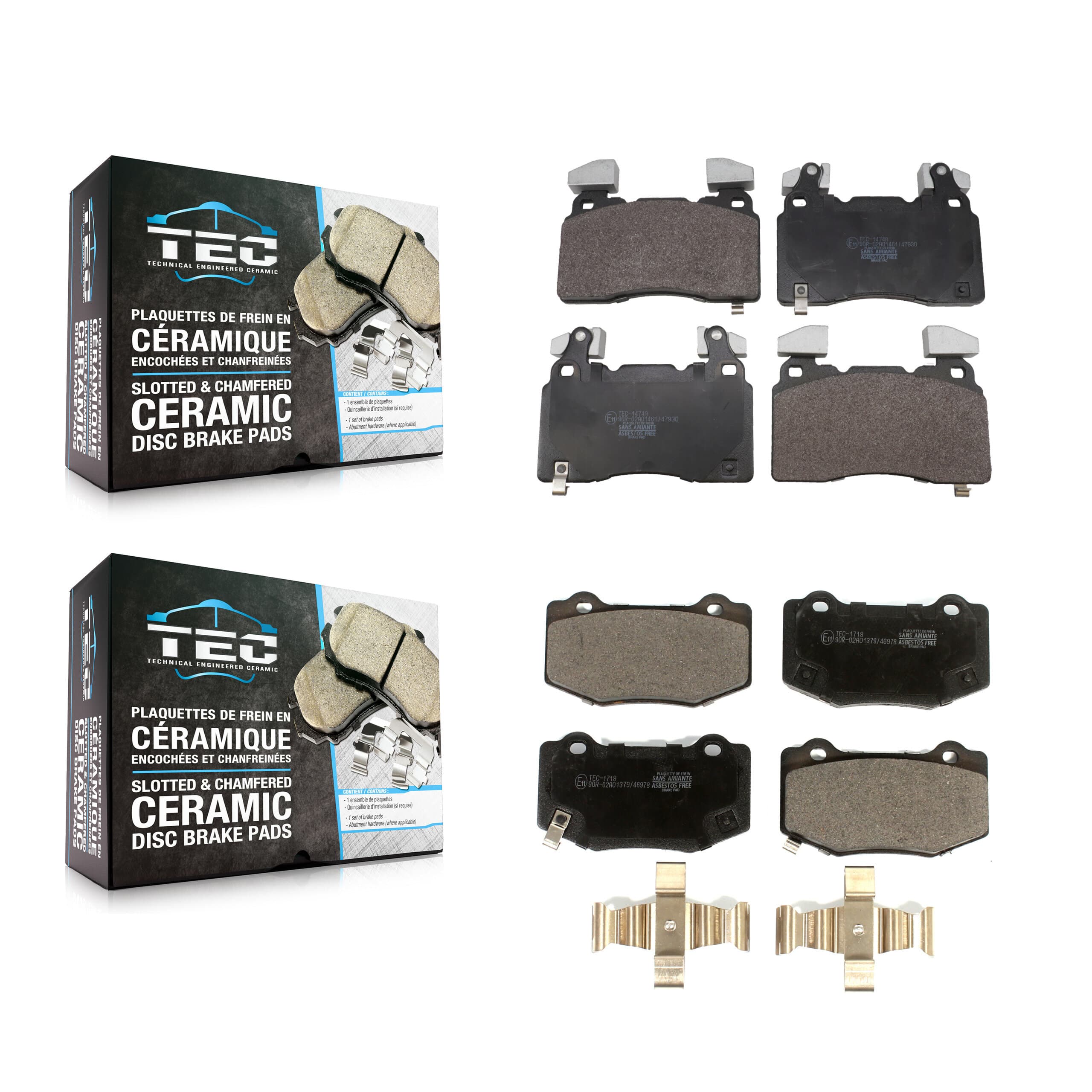 TEC - KTC-100909 - Front and Rear Disc Brake Pad Kits image 1