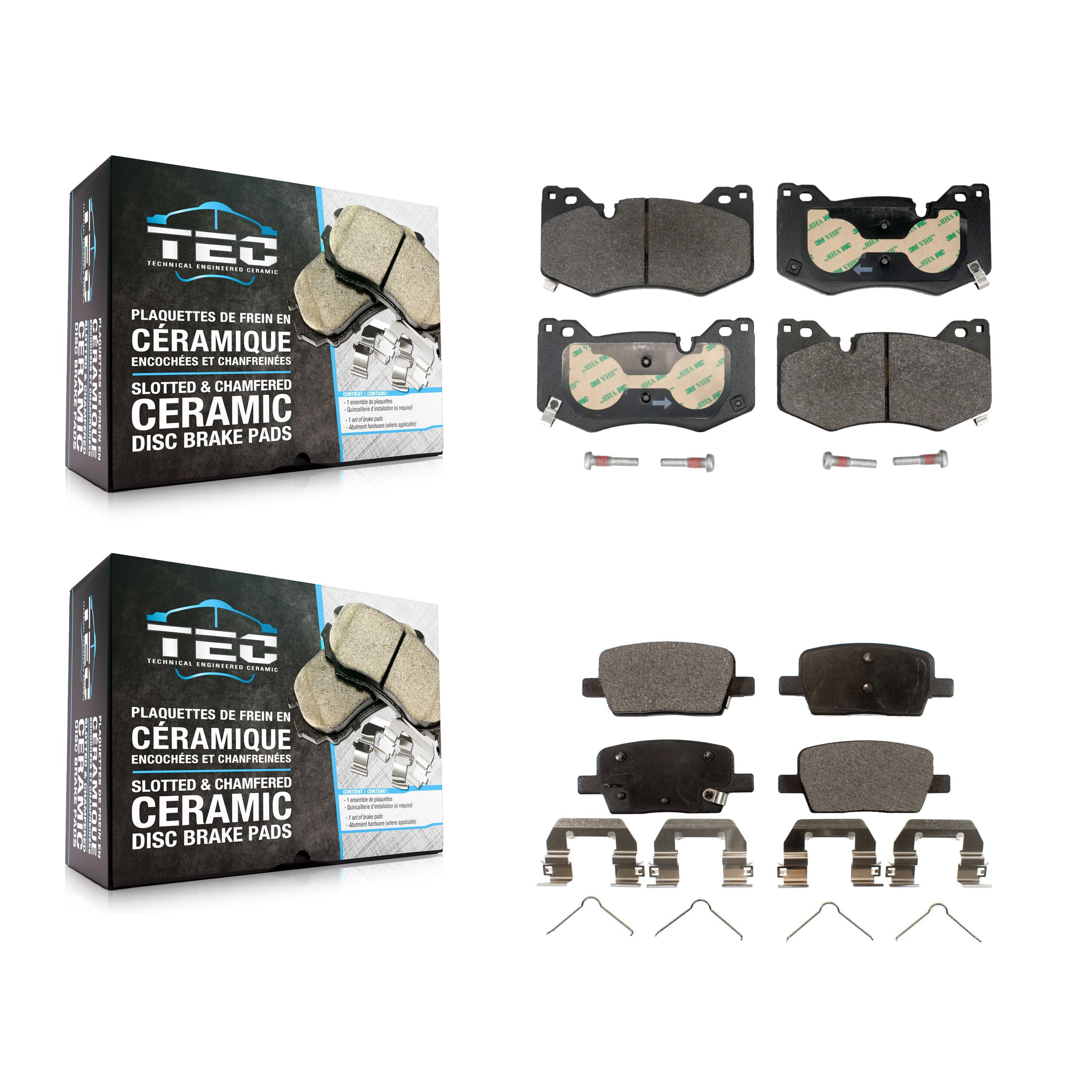 TEC - KTC-100910 - Front and Rear Disc Brake Pad Kits image 1