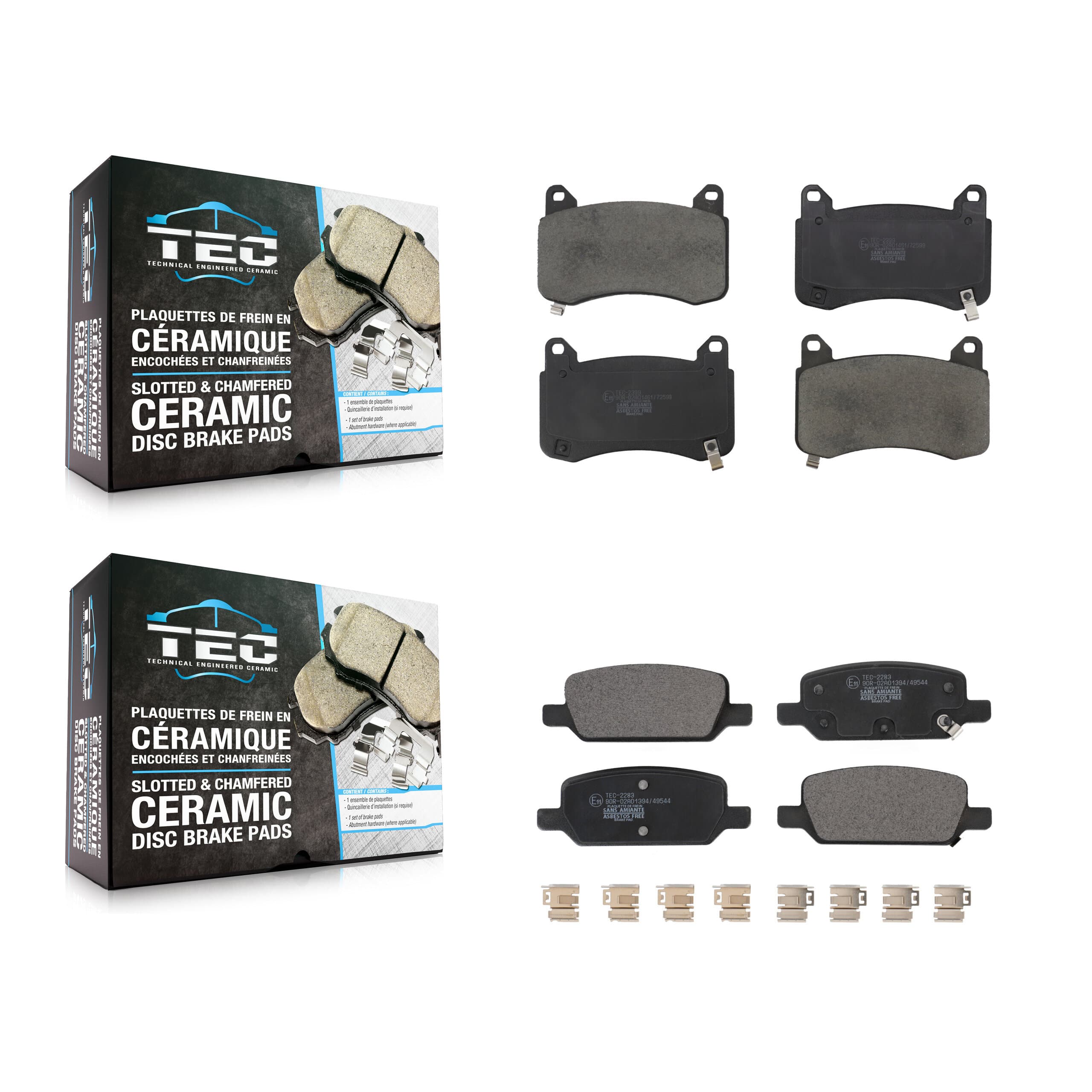 TEC - KTC-100911 - Front and Rear Disc Brake Pad Kits image 1