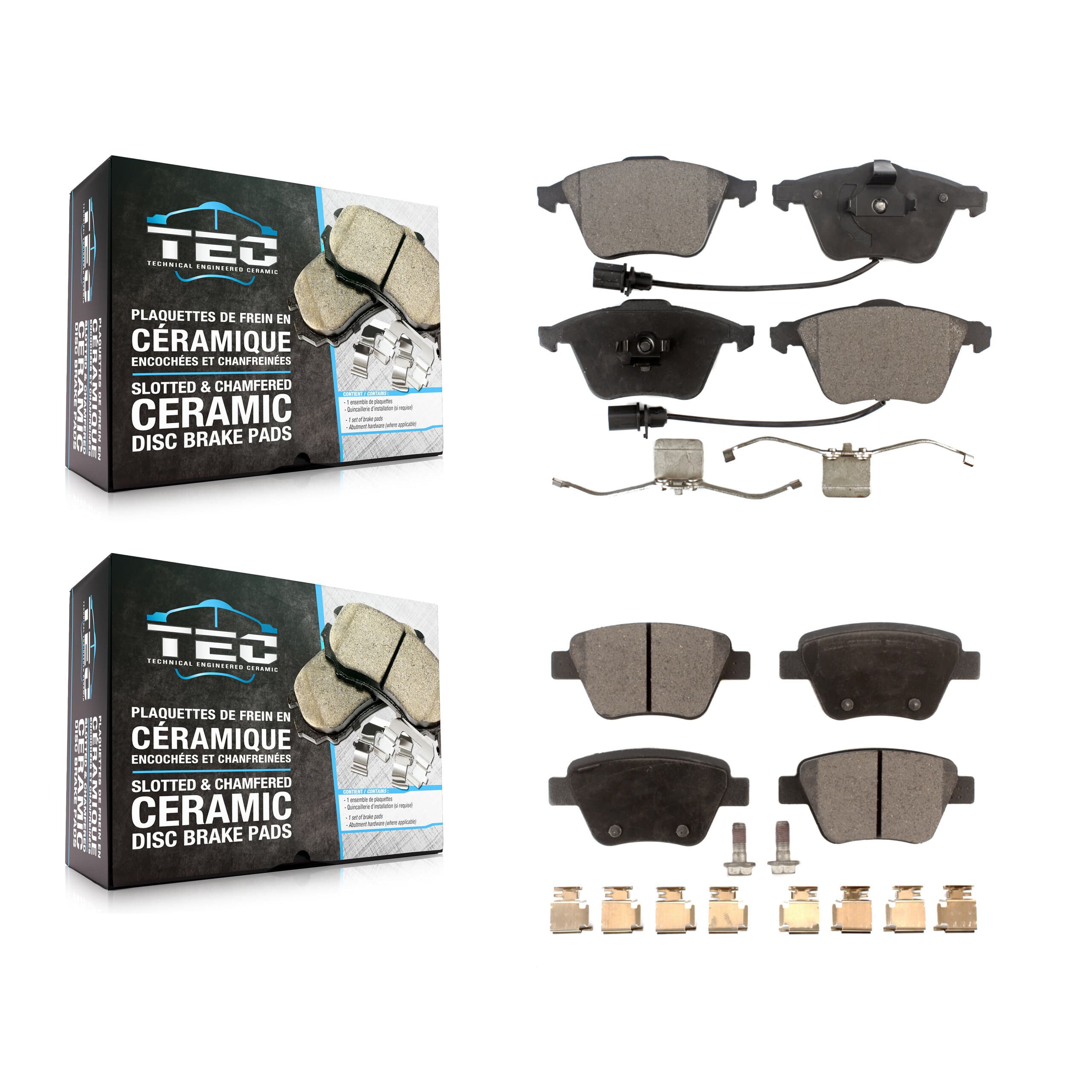 TEC - KTC-100927 - Front and Rear Disc Brake Pad Kits image 1
