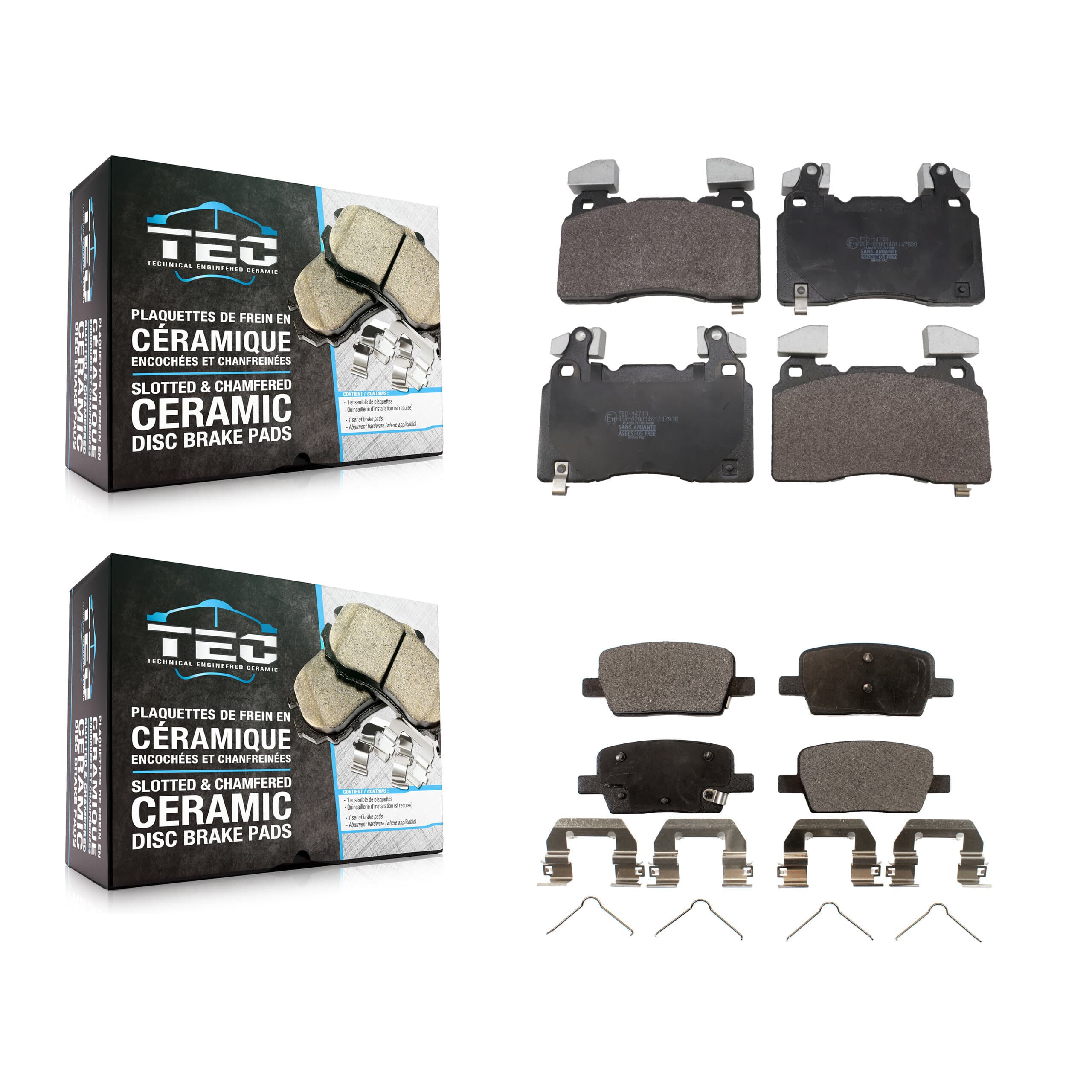 TEC - KTC-100930 - Front and Rear Disc Brake Pad Kits image 1