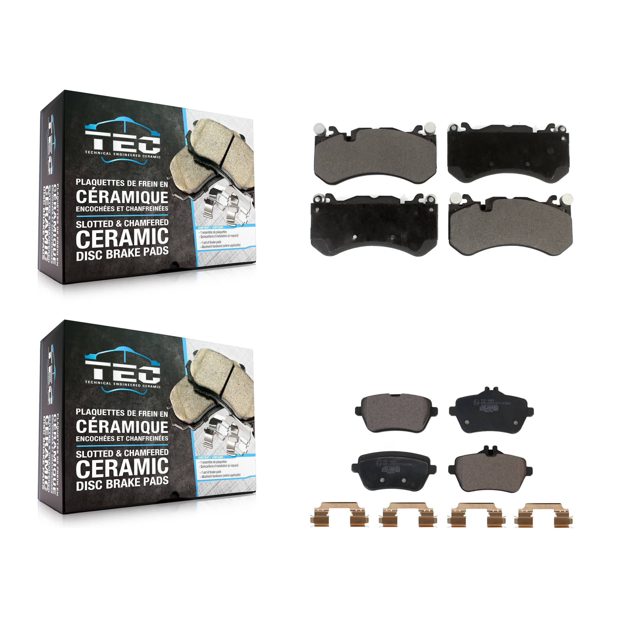 TEC - KTC-100937 - Front and Rear Disc Brake Pad Kits image 1