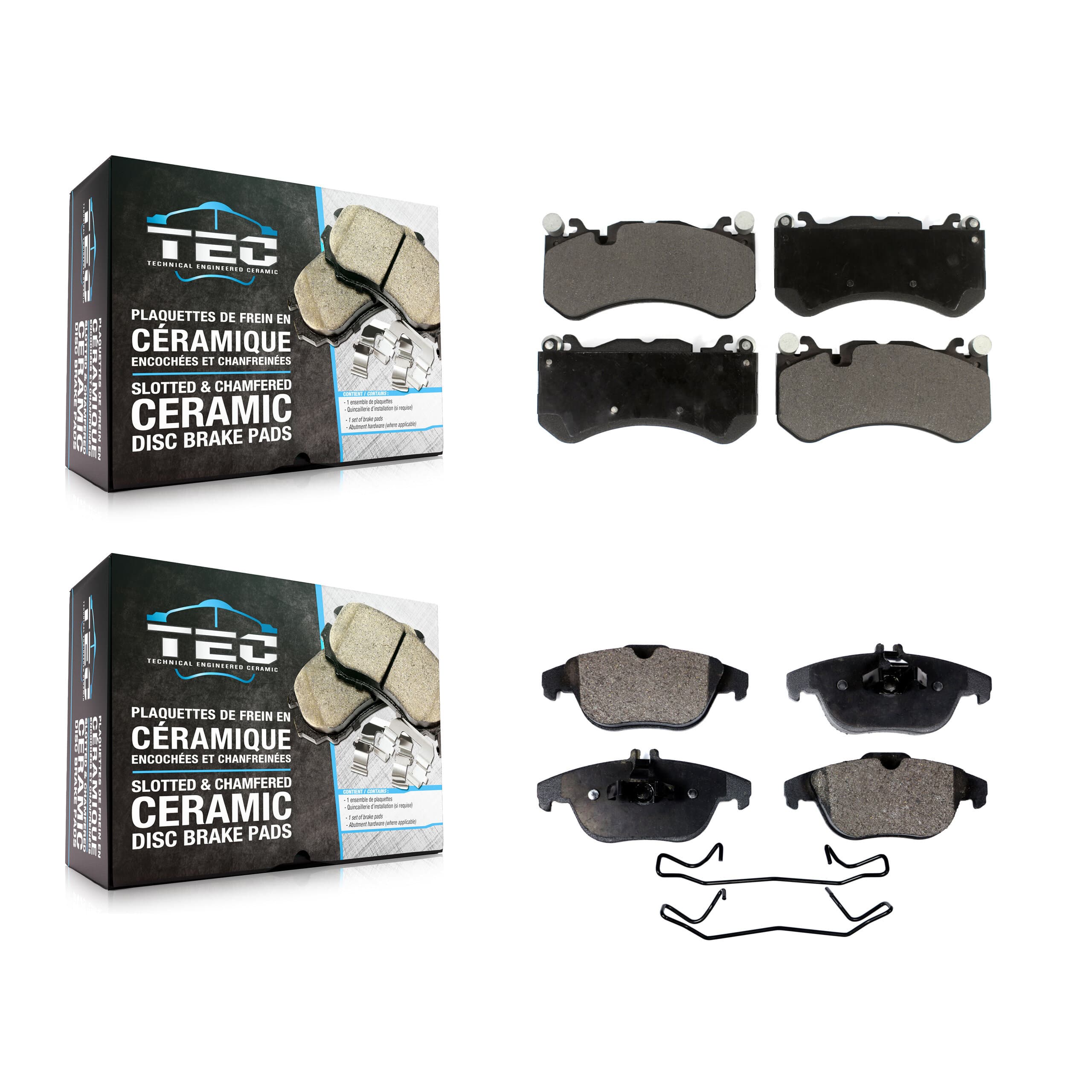 TEC - KTC-100938 - Front and Rear Disc Brake Pad Kits image 1