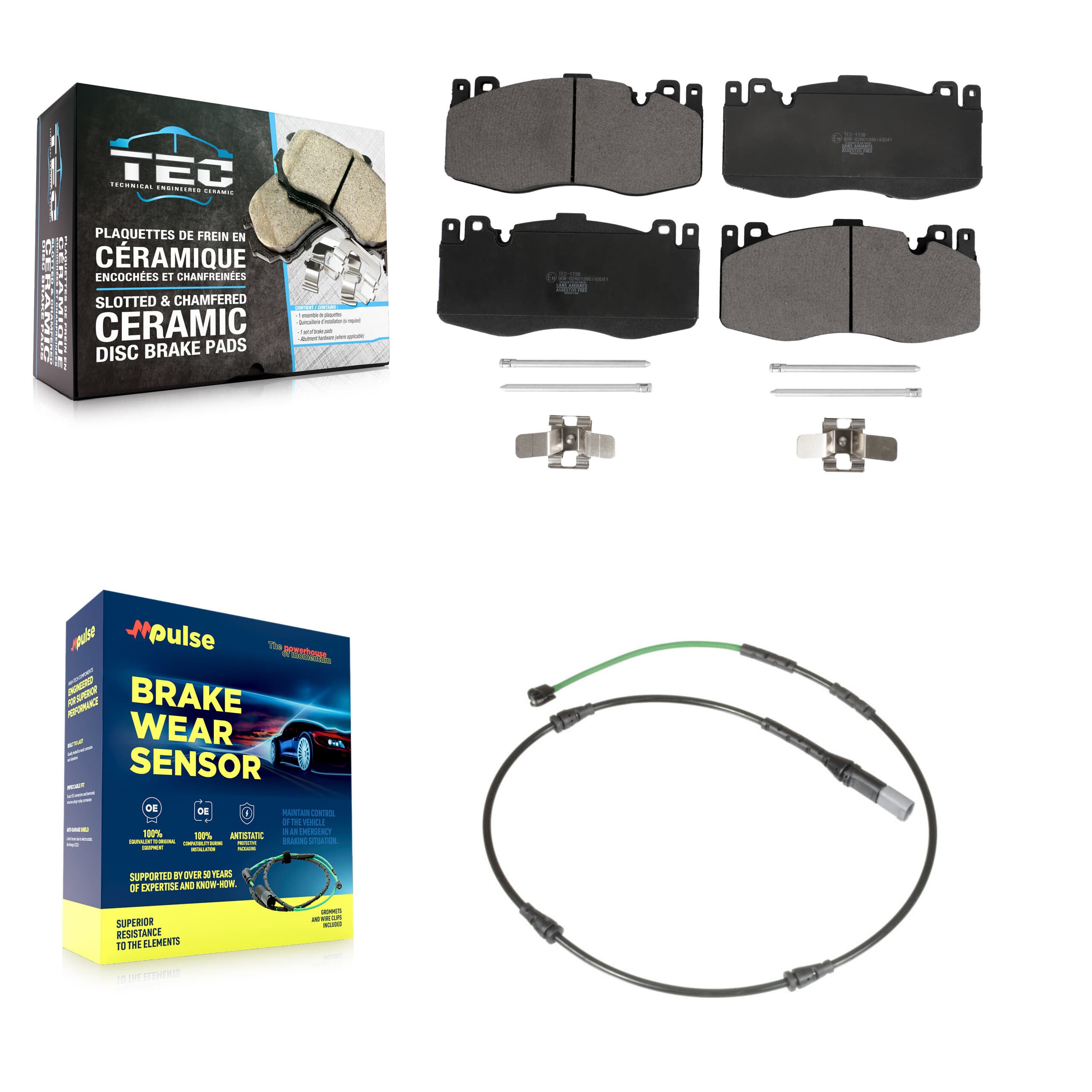 TEC - KTW-100048 - Front Disc Brake Pad Kits image 1