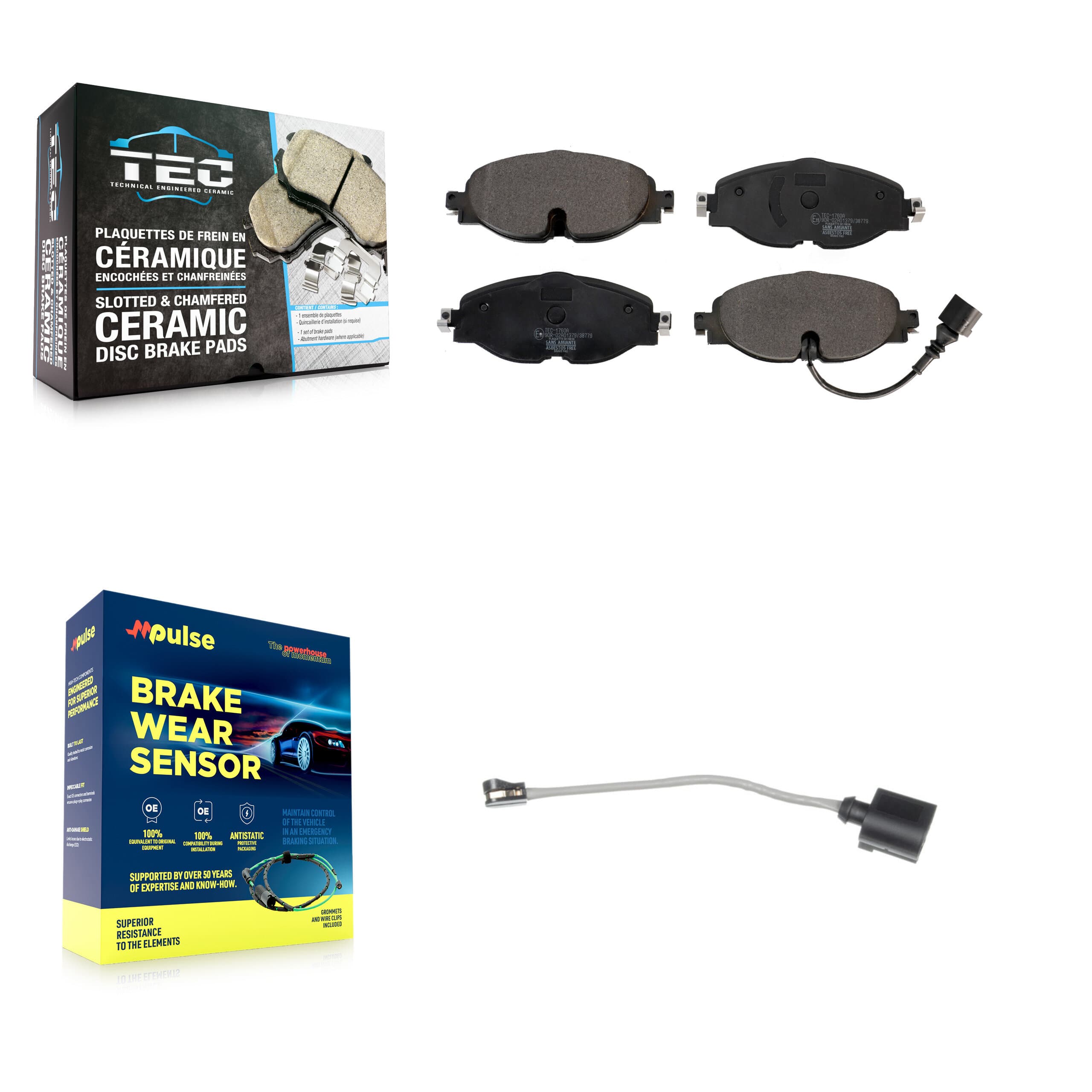 TEC - KTW-100056 - Front Disc Brake Pad Kits image 1