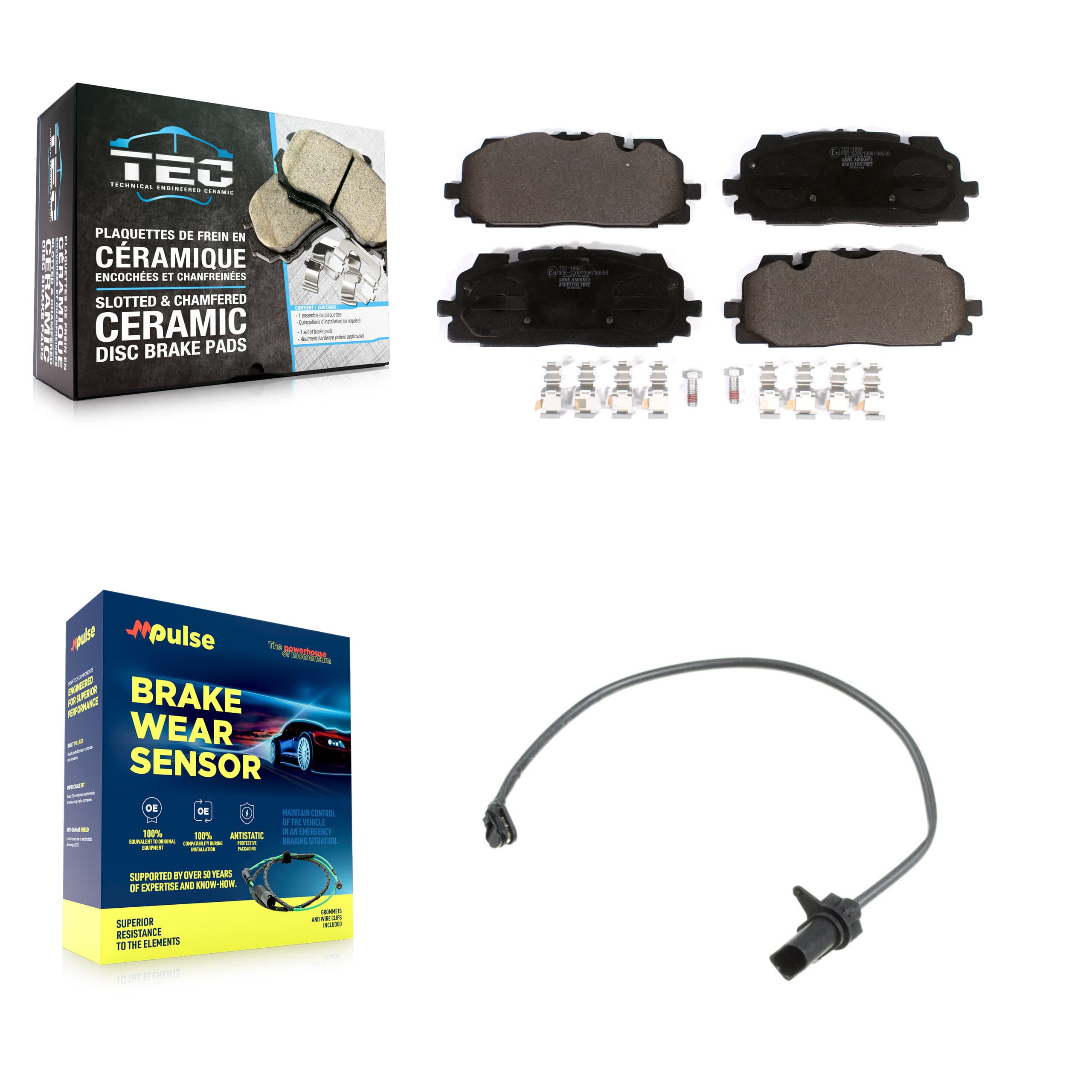 TEC - KTW-100068 - Front Disc Brake Pad Kits image 1