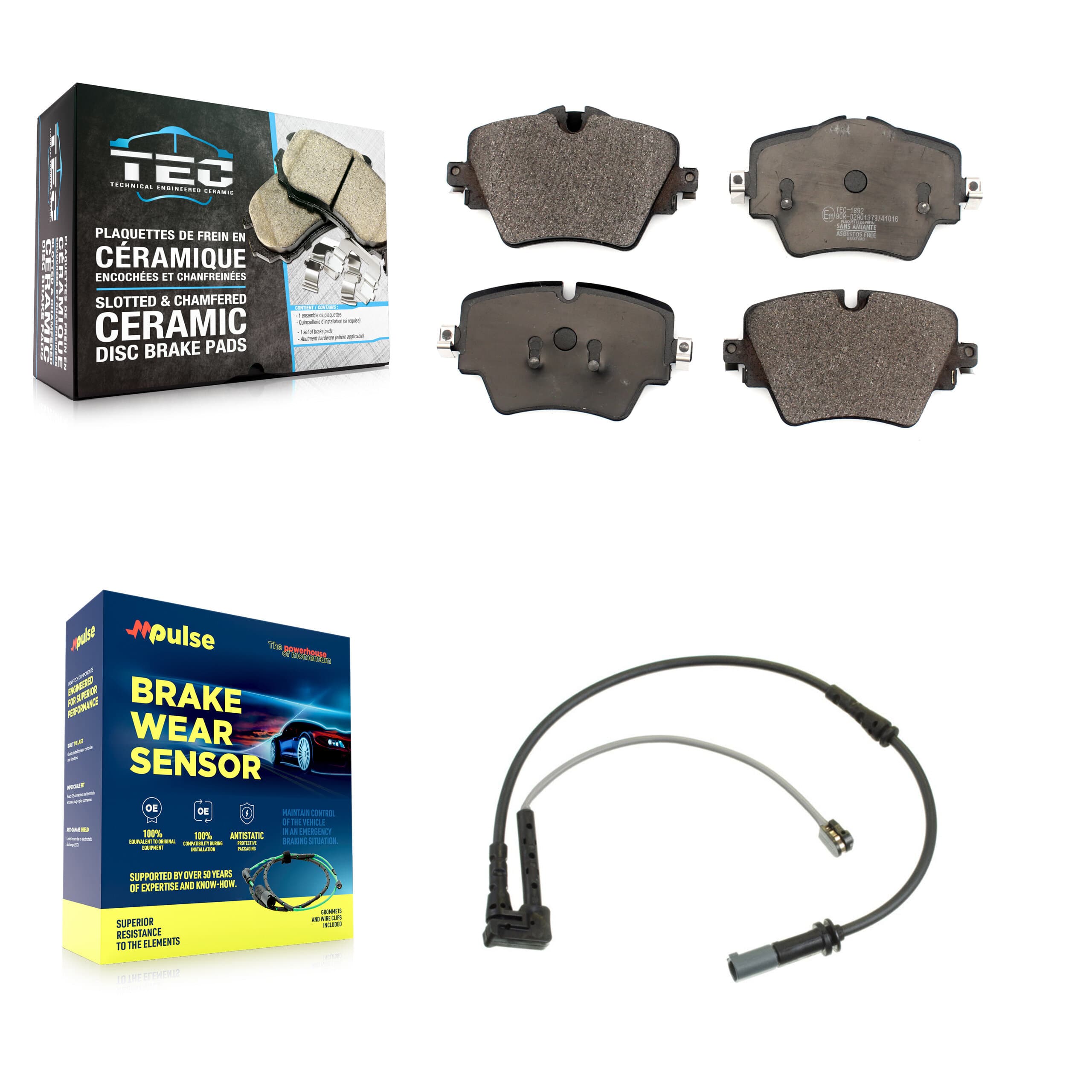 TEC - KTW-100071 - Front Disc Brake Pad Kits image 1