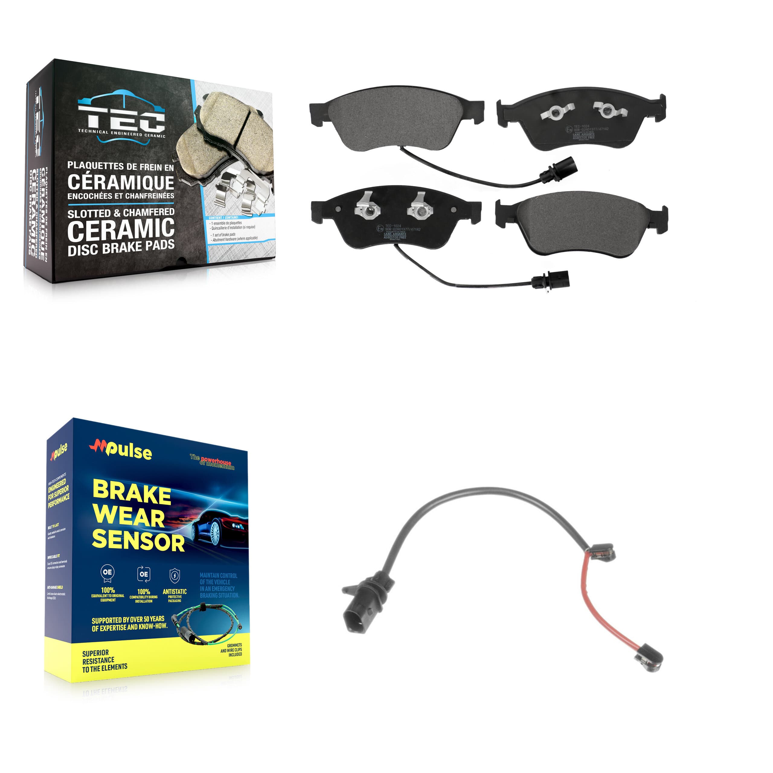 TEC - KTW-100082 - Front Disc Brake Pad Kits image 1