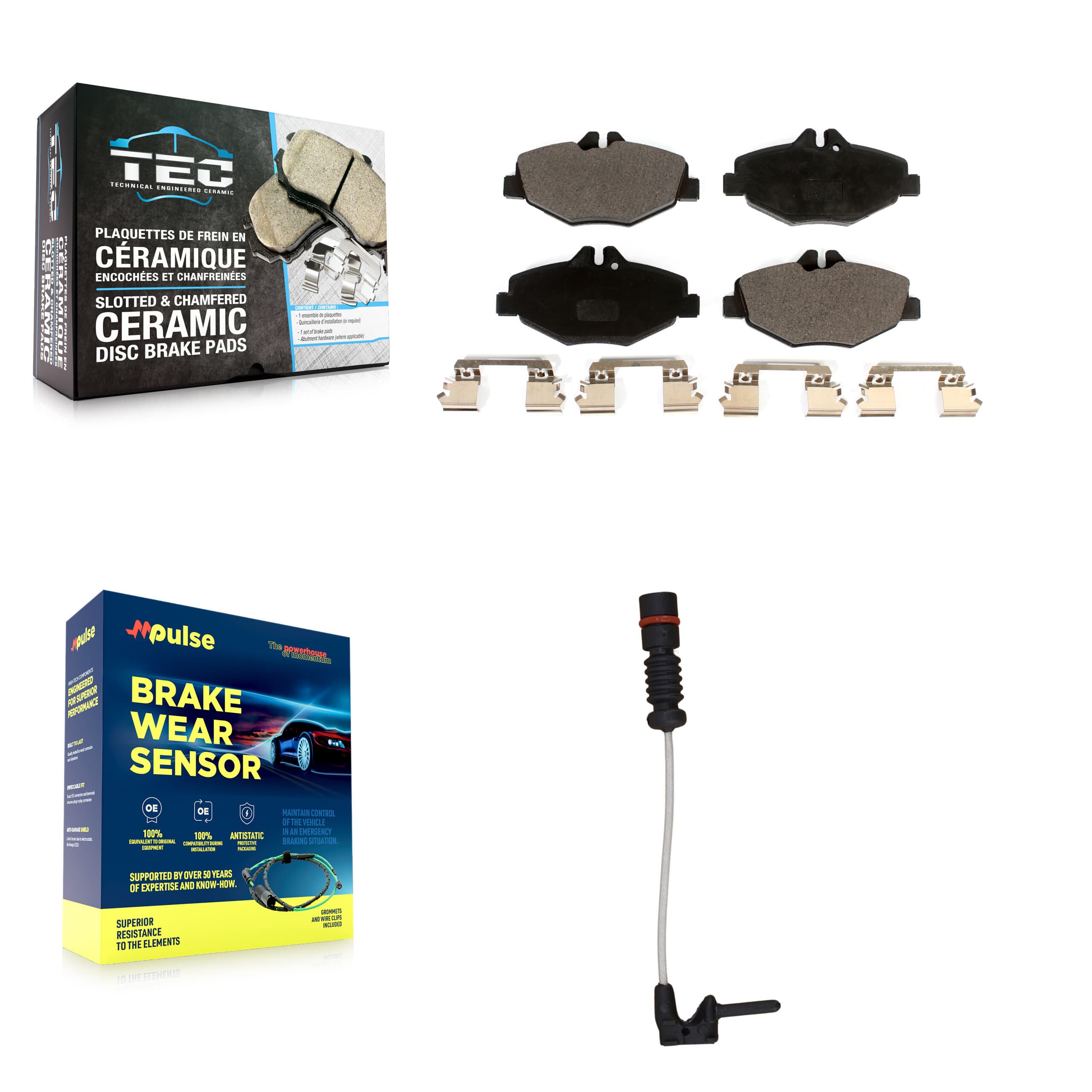 TEC - KTW-100092 - Front Disc Brake Pad Kits image 1