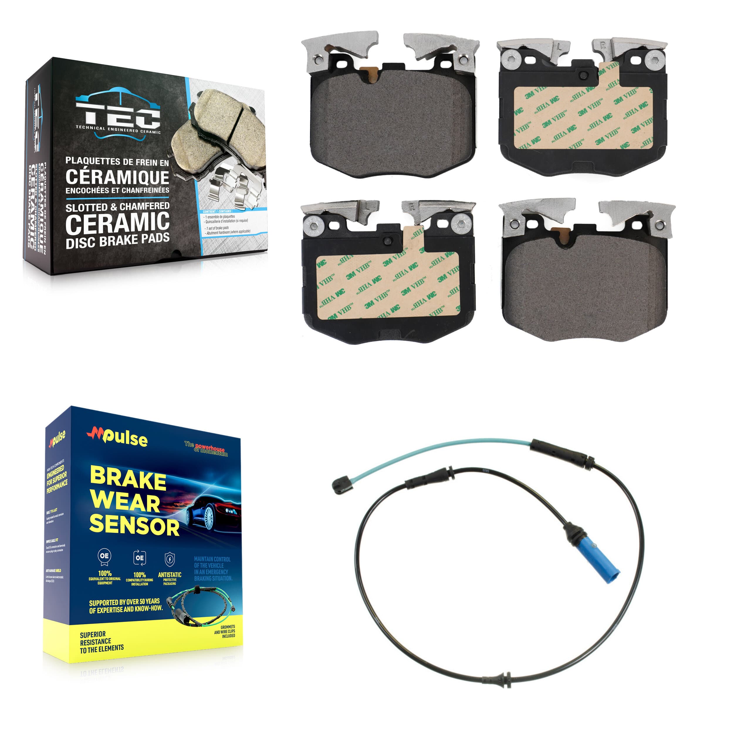 TEC - KTW-100093 - Front Disc Brake Pad Kits image 1