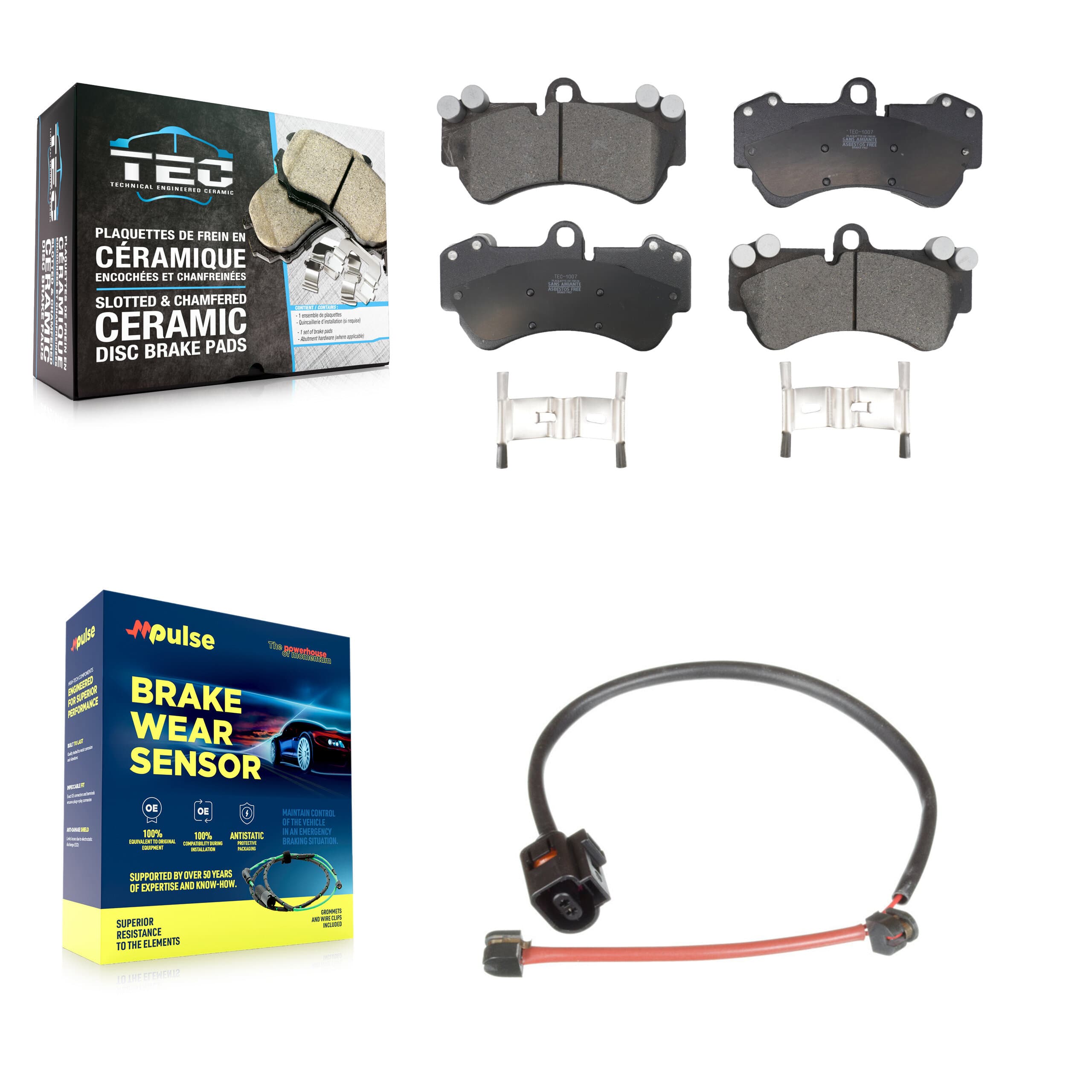 TEC - KTW-100163 - Front Disc Brake Pad Kits image 1
