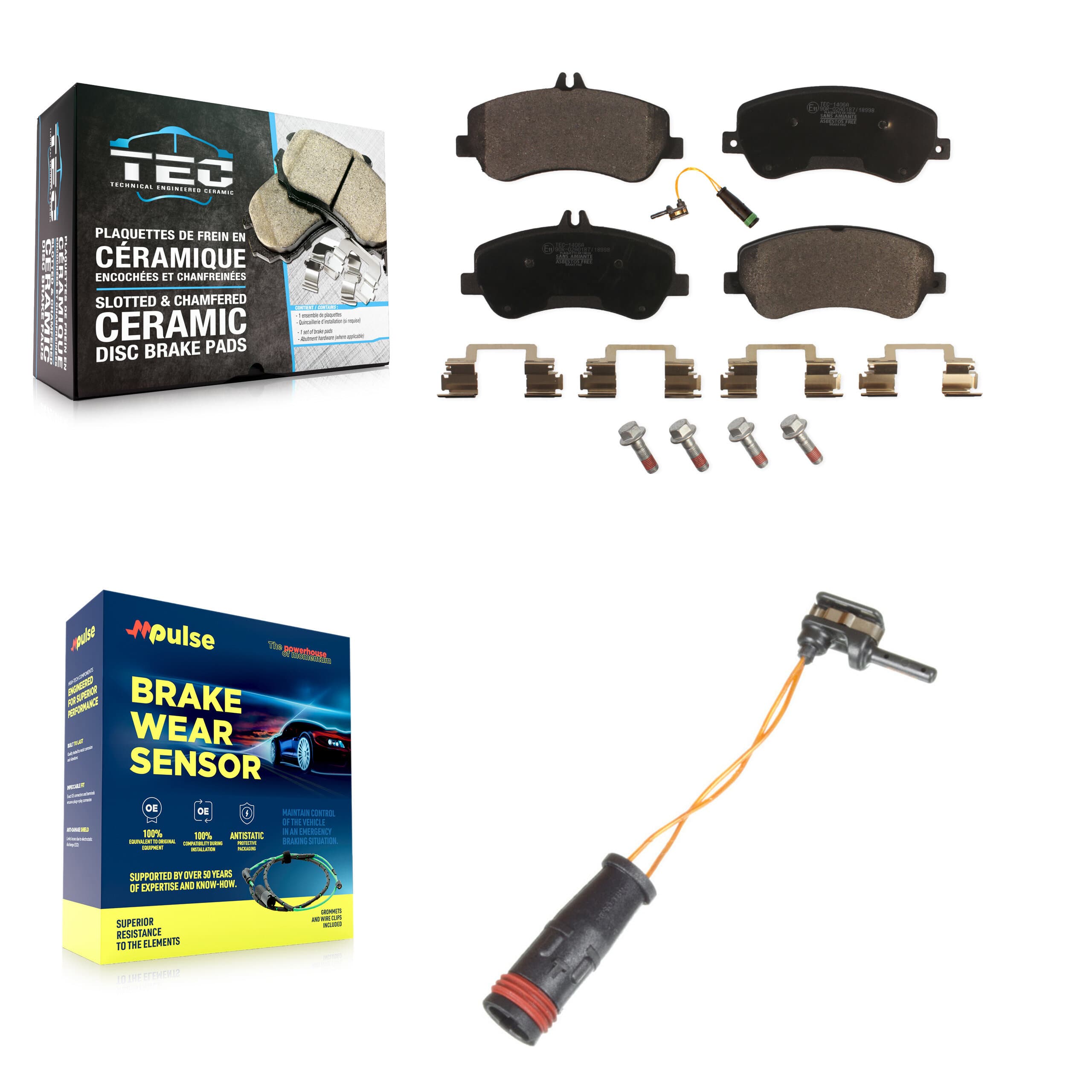 TEC - KTW-100188 - Front Disc Brake Pad Kits image 1