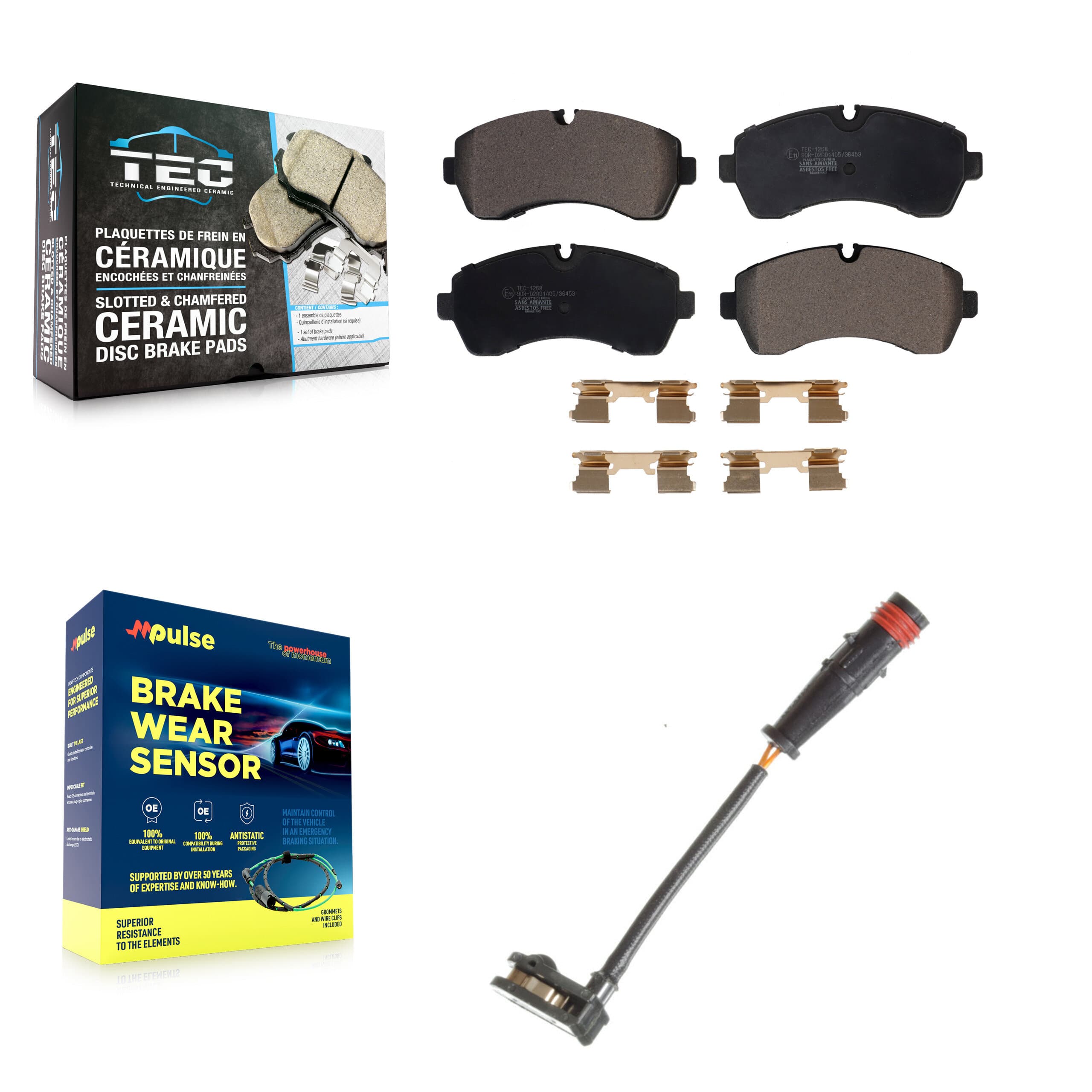 TEC - KTW-100224 - Front Disc Brake Pad Kits image 1