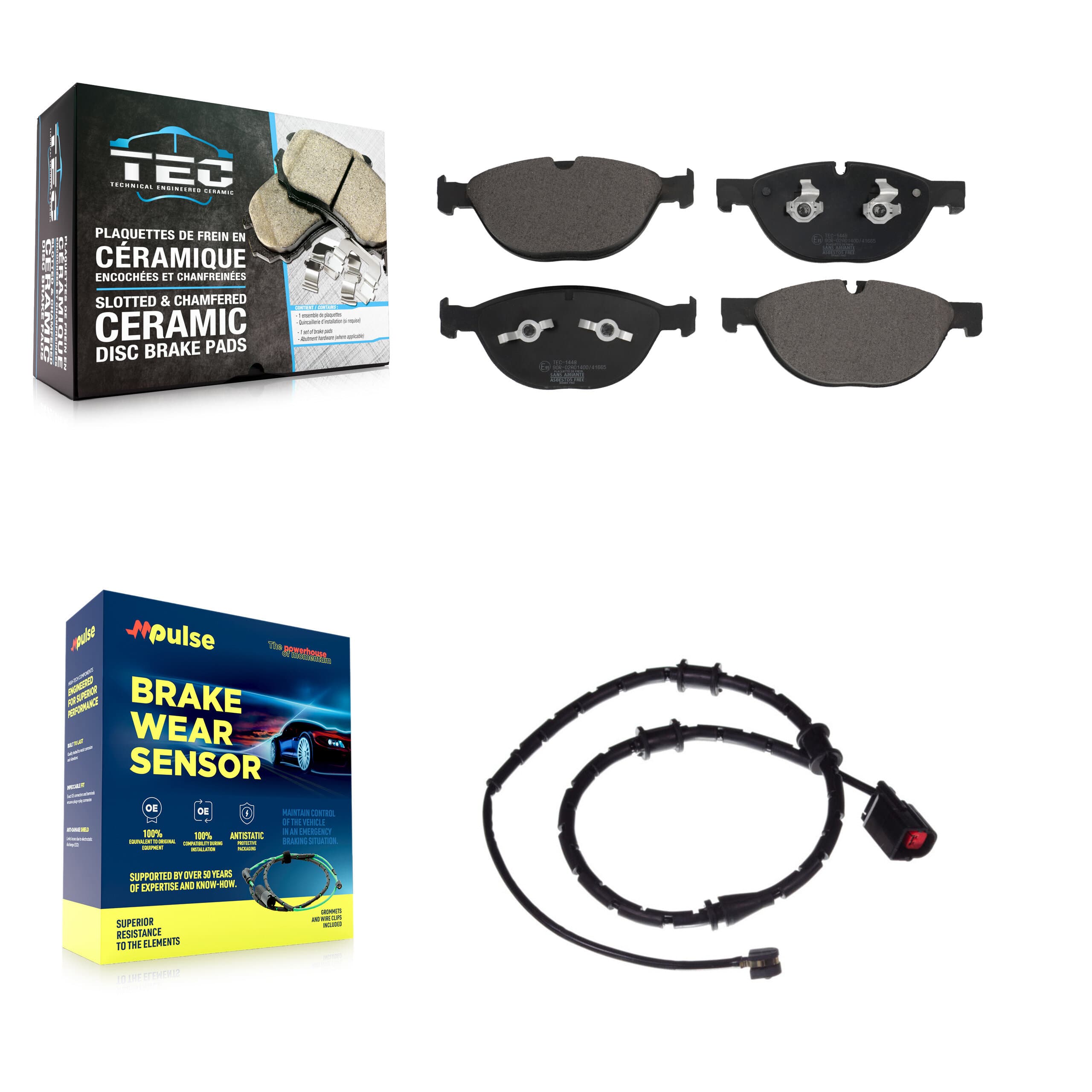 TEC - KTW-100225 - Front Disc Brake Pad Kits image 1