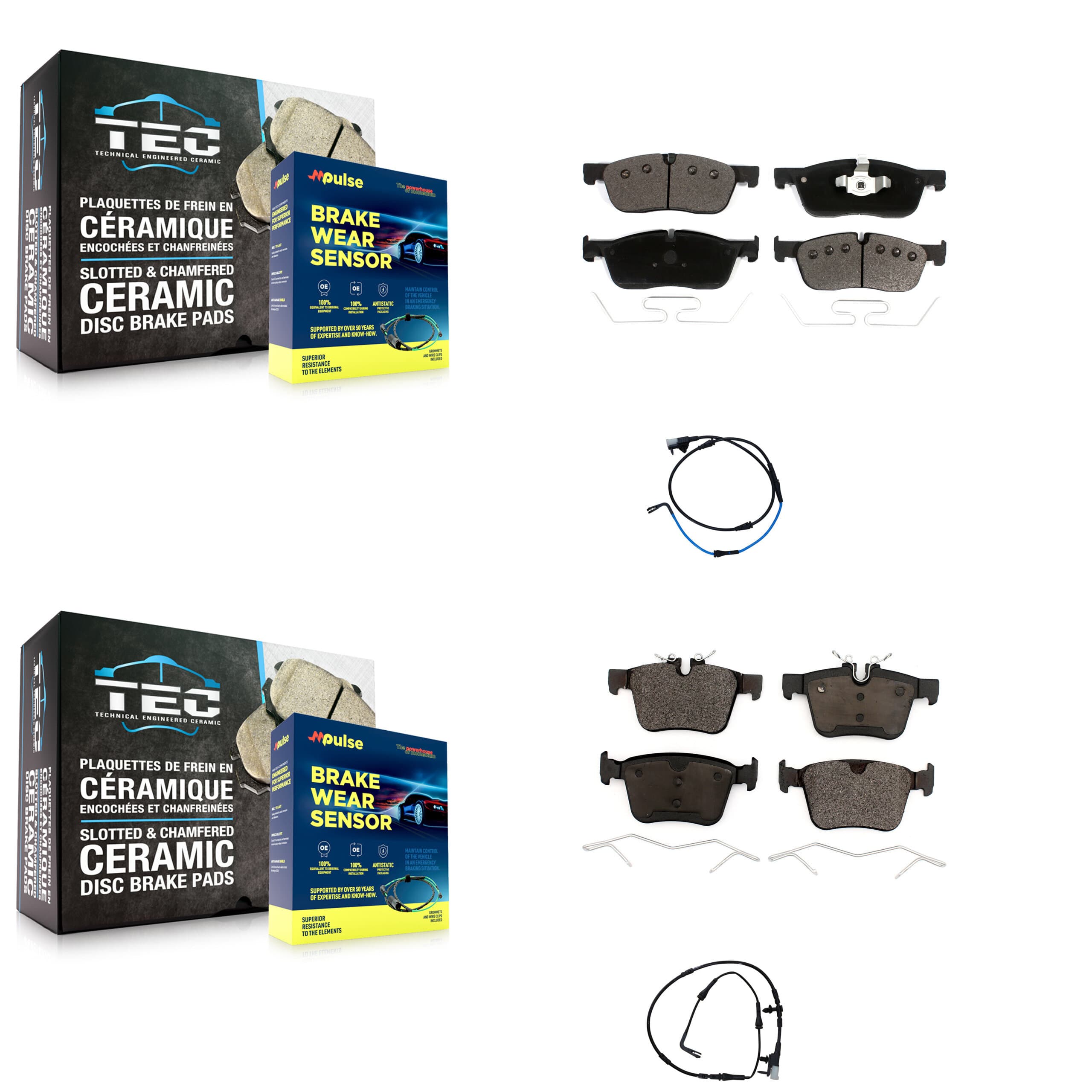 TEC - KTW-100251 - Front and Rear Disc Brake Pad Kits image 1