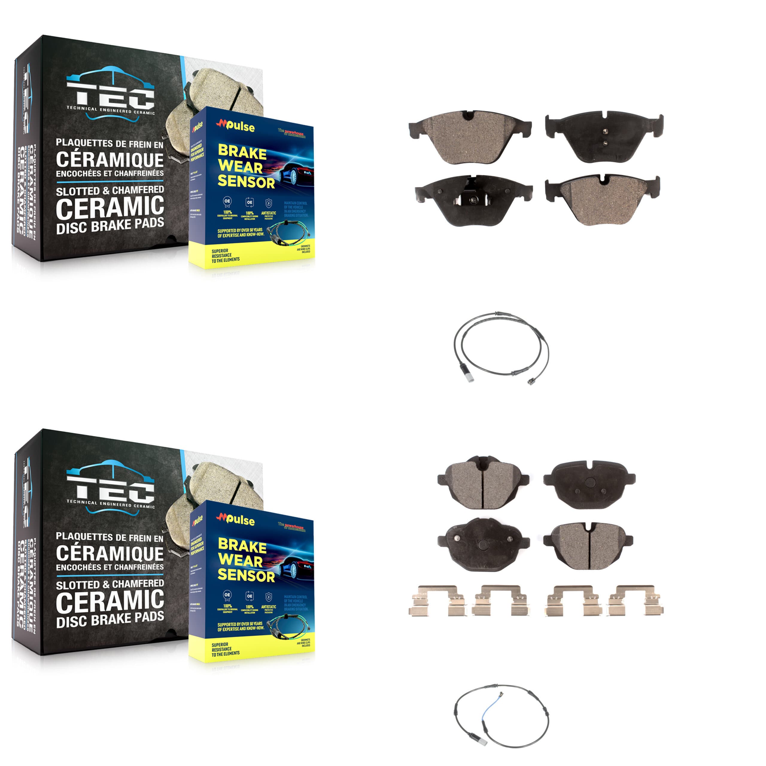 TEC - KTW-100260 - Front and Rear Disc Brake Pad Kits image 1