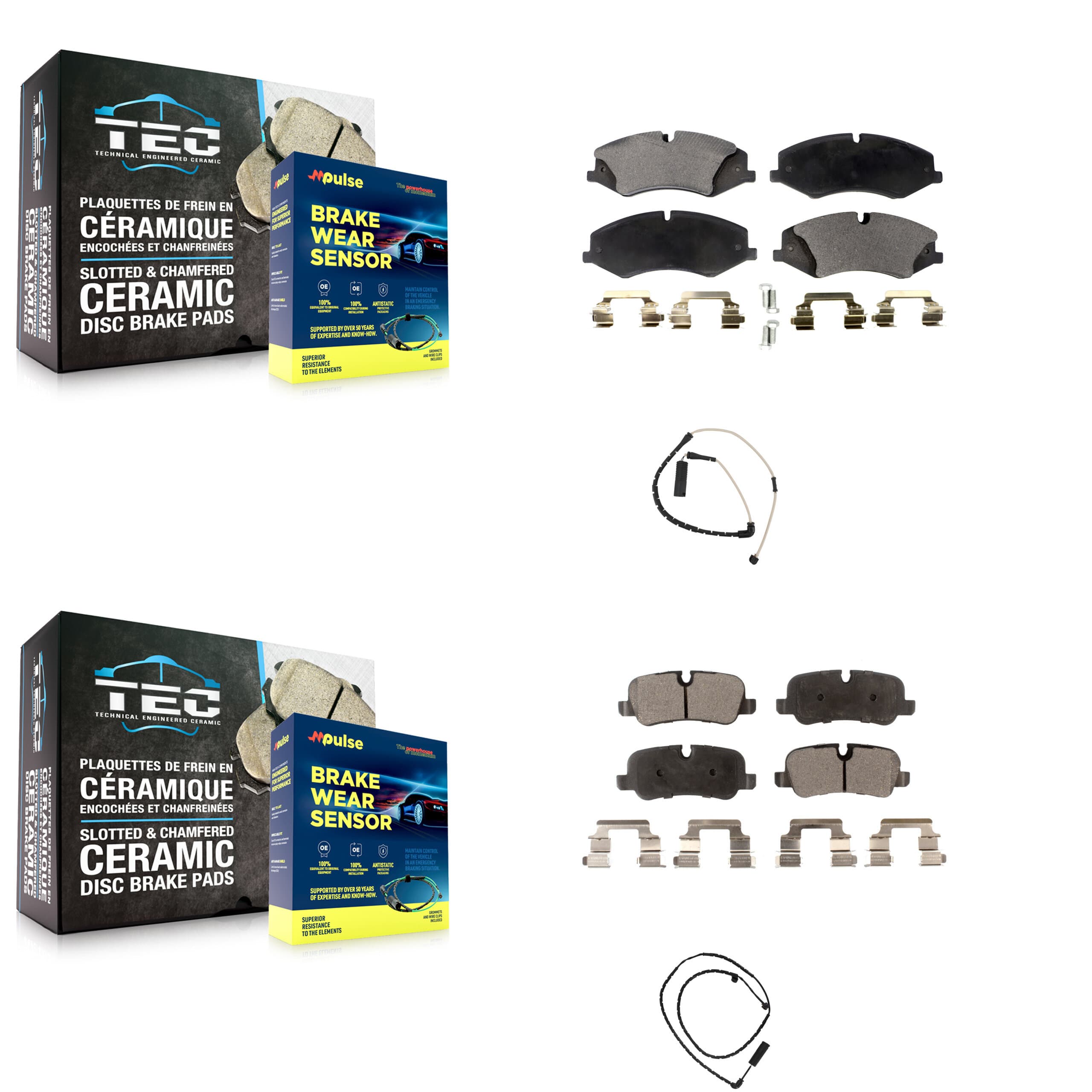 TEC - KTW-100269 - Front and Rear Disc Brake Pad Kits image 1