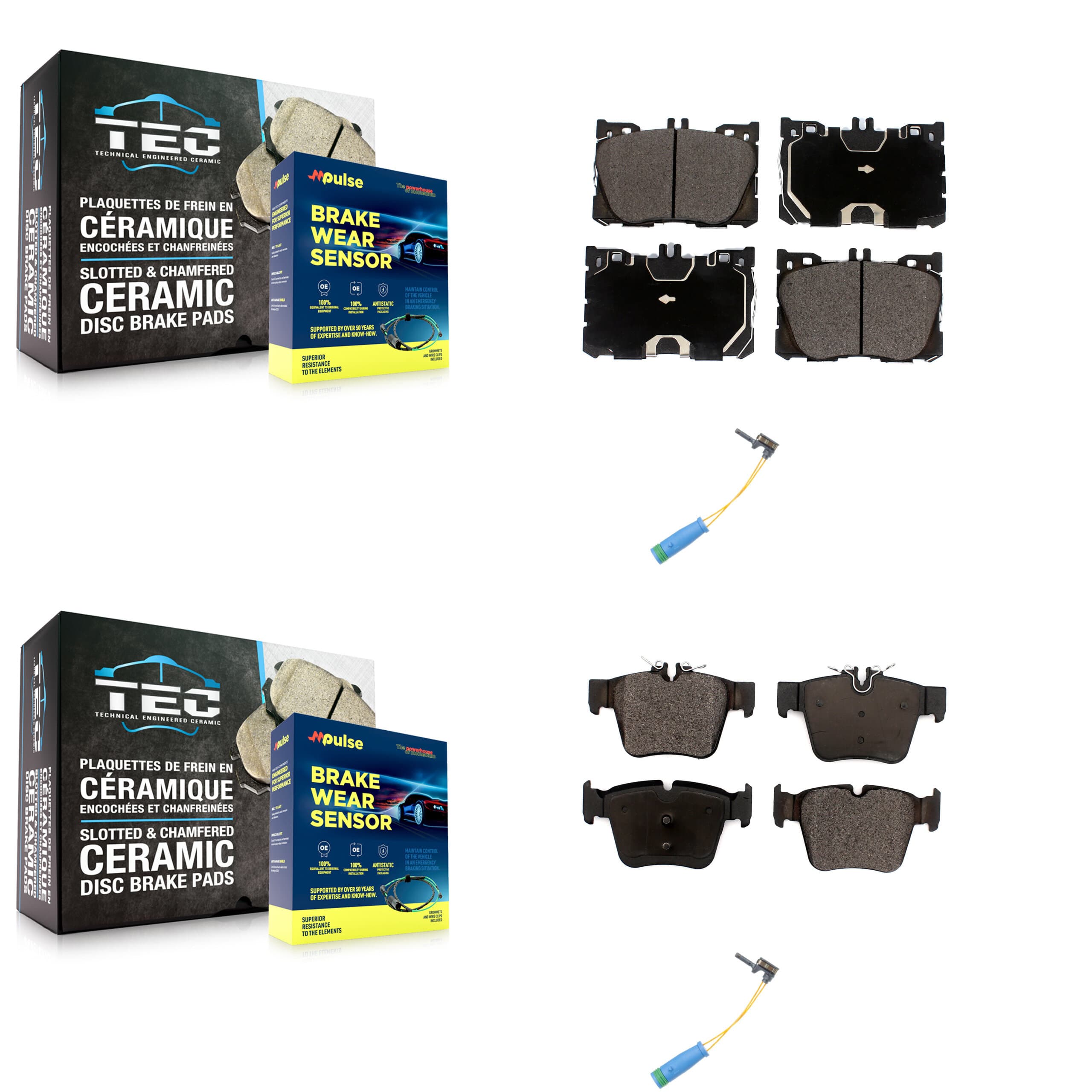 TEC - KTW-100278 - Front and Rear Disc Brake Pad Kits image 1