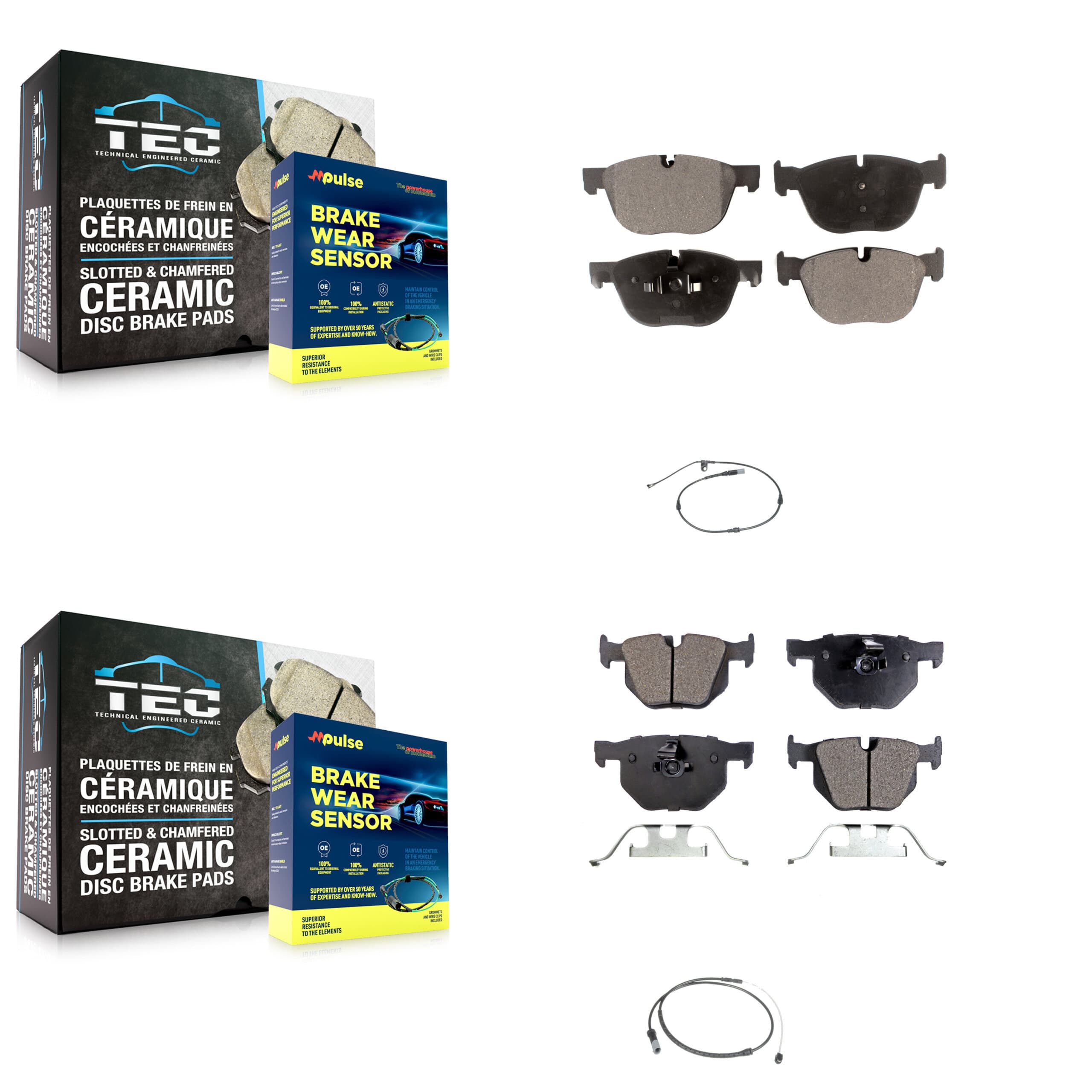 TEC - KTW-100323 - Front and Rear Disc Brake Pad Kits image 1