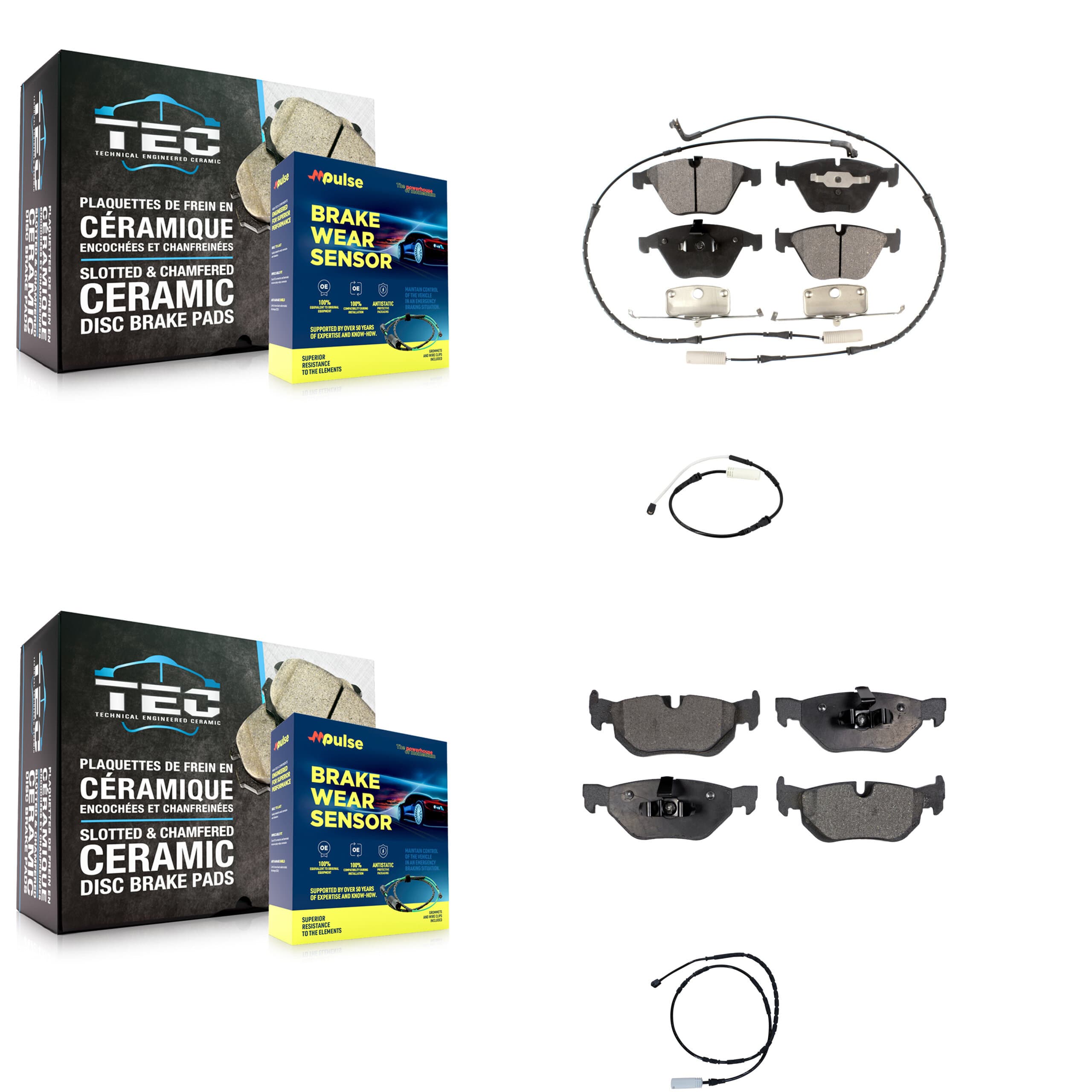 TEC - KTW-100356 - Front and Rear Disc Brake Pad Kits image 1