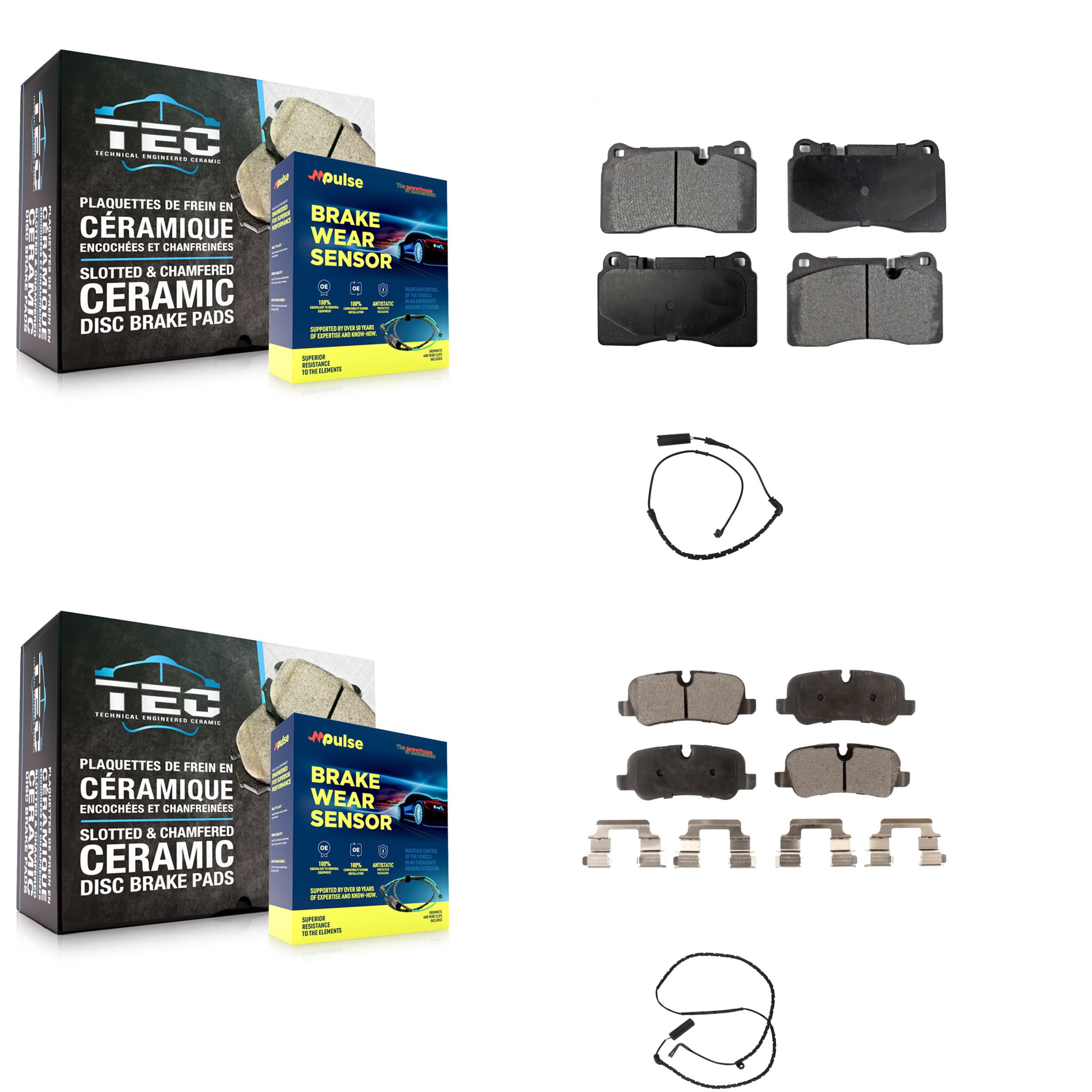 TEC - KTW-100361 - Front and Rear Disc Brake Pad Kits image 1