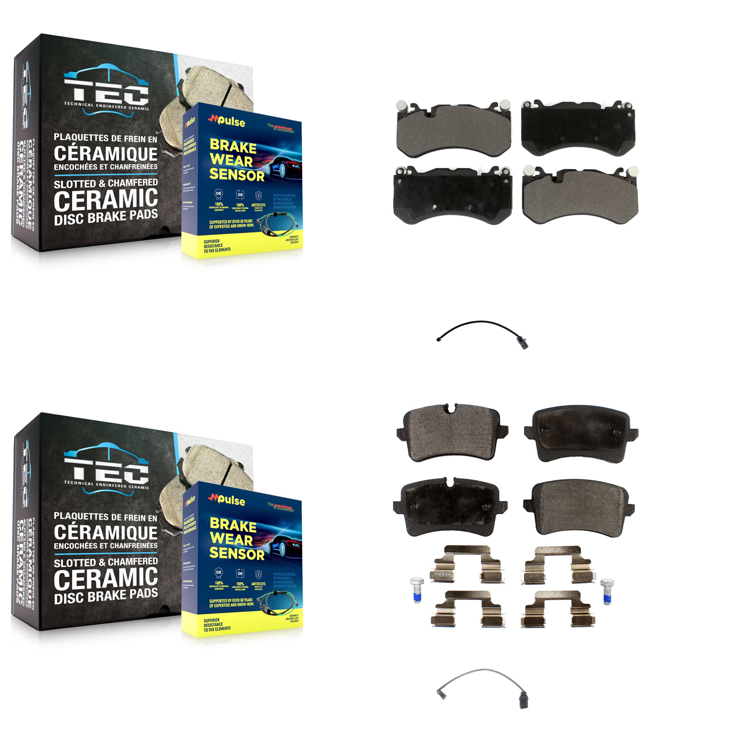 TEC - KTW-100412 - Front and Rear Disc Brake Pad Kits image 1