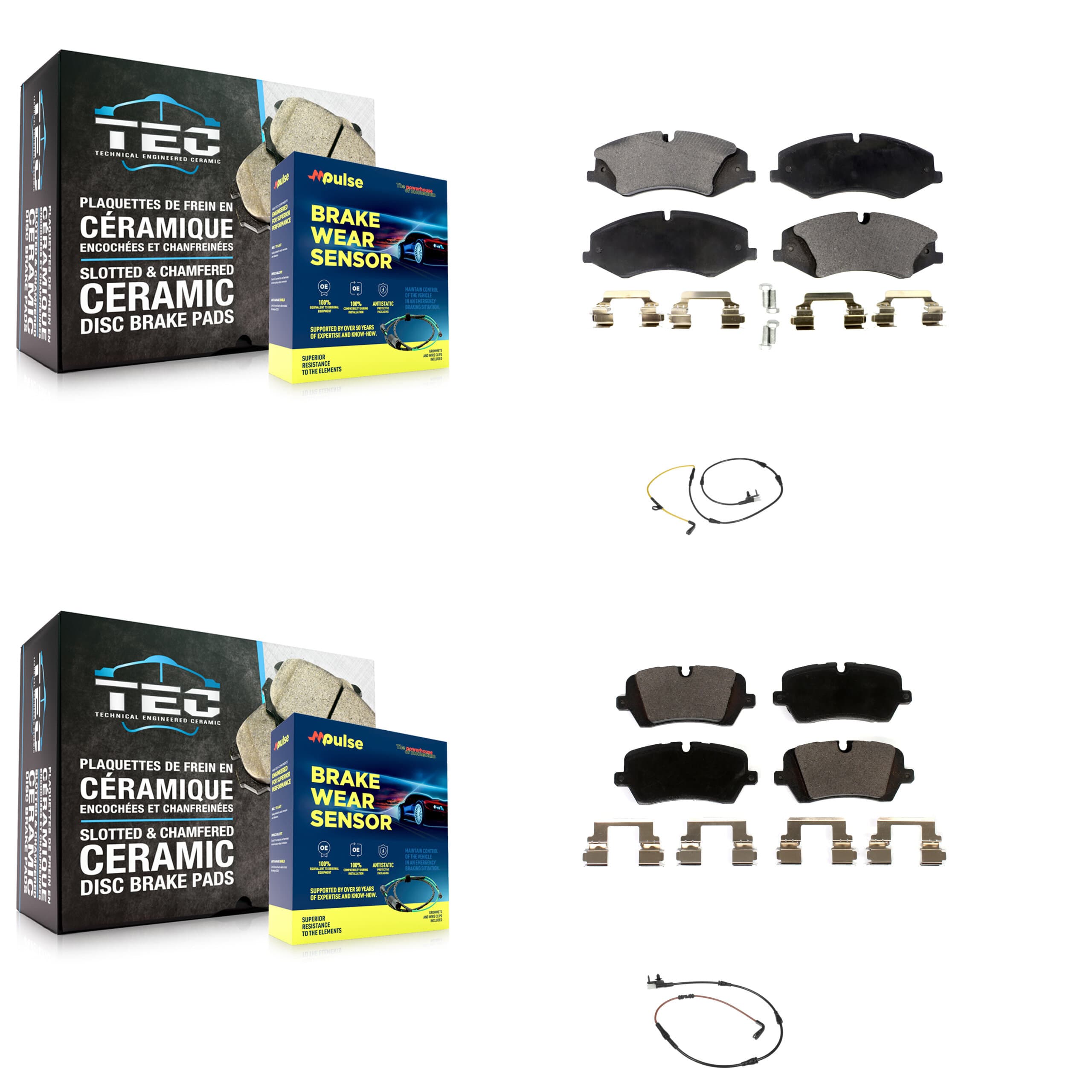TEC - KTW-100464 - Front and Rear Disc Brake Pad Kits image 1