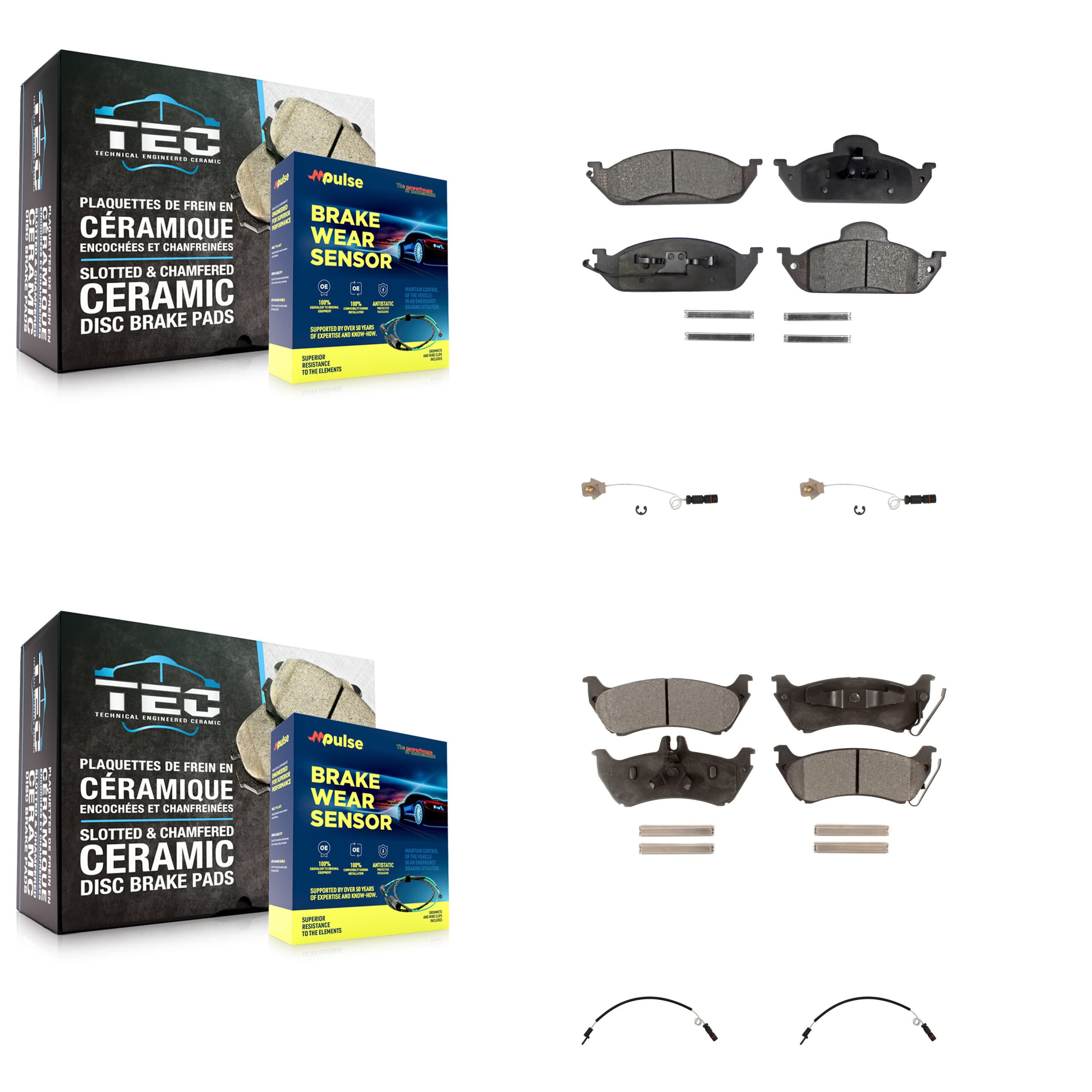 TEC - KTW-100469 - Front and Rear Disc Brake Pad Kits image 1