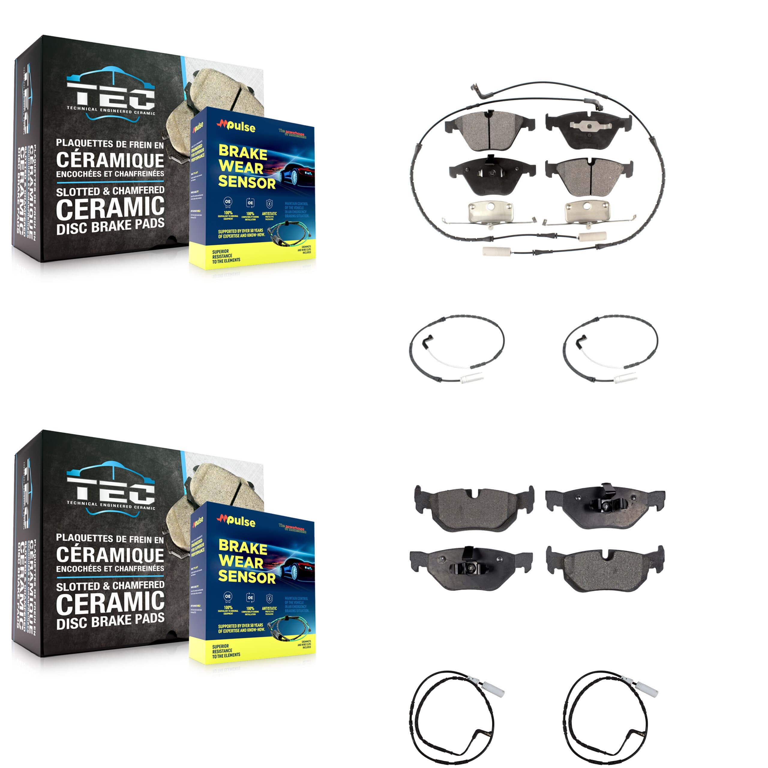 TEC - KTW-100503 - Front and Rear Disc Brake Pad Kits image 1
