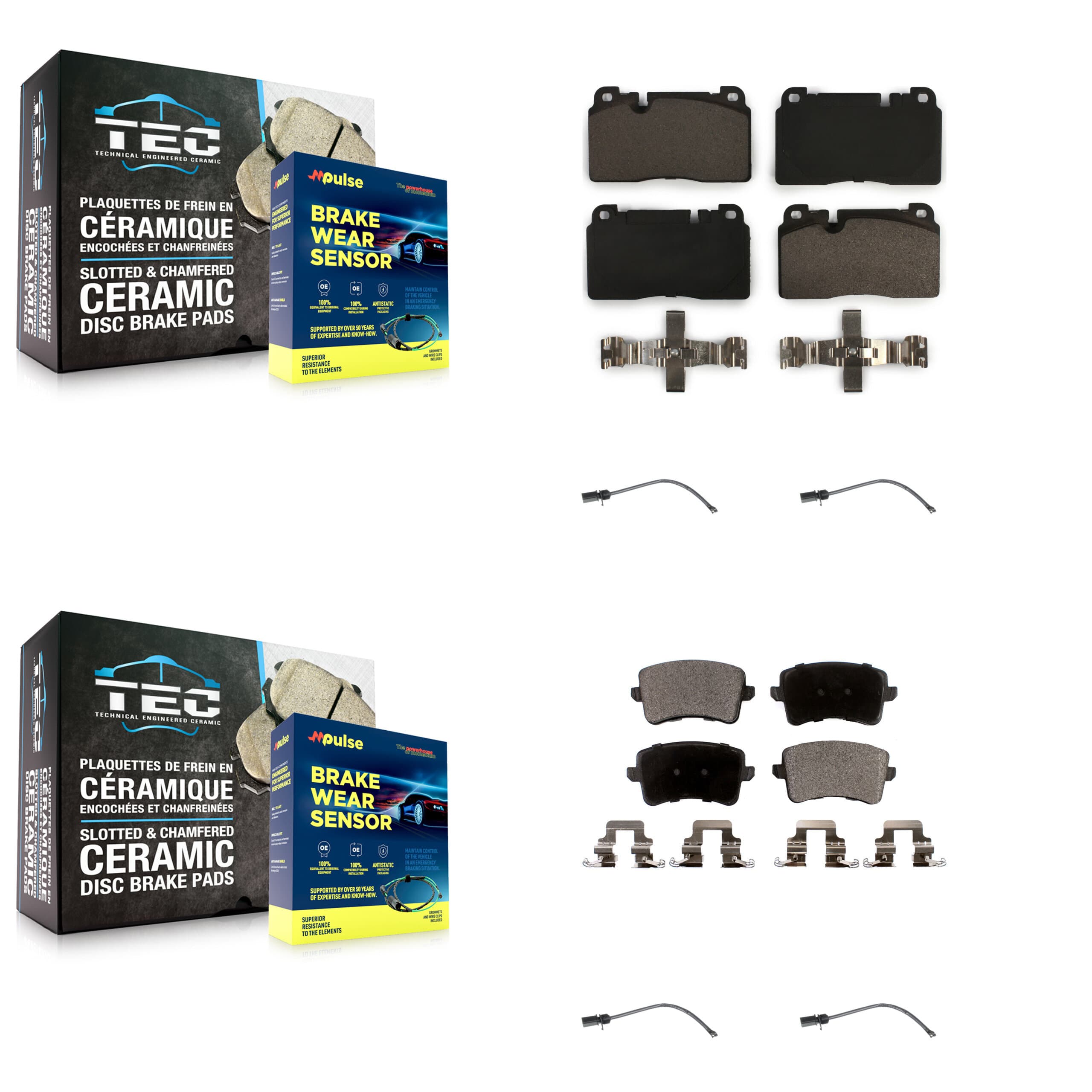 TEC - KTW-100543 - Front and Rear Disc Brake Pad Kits image 1