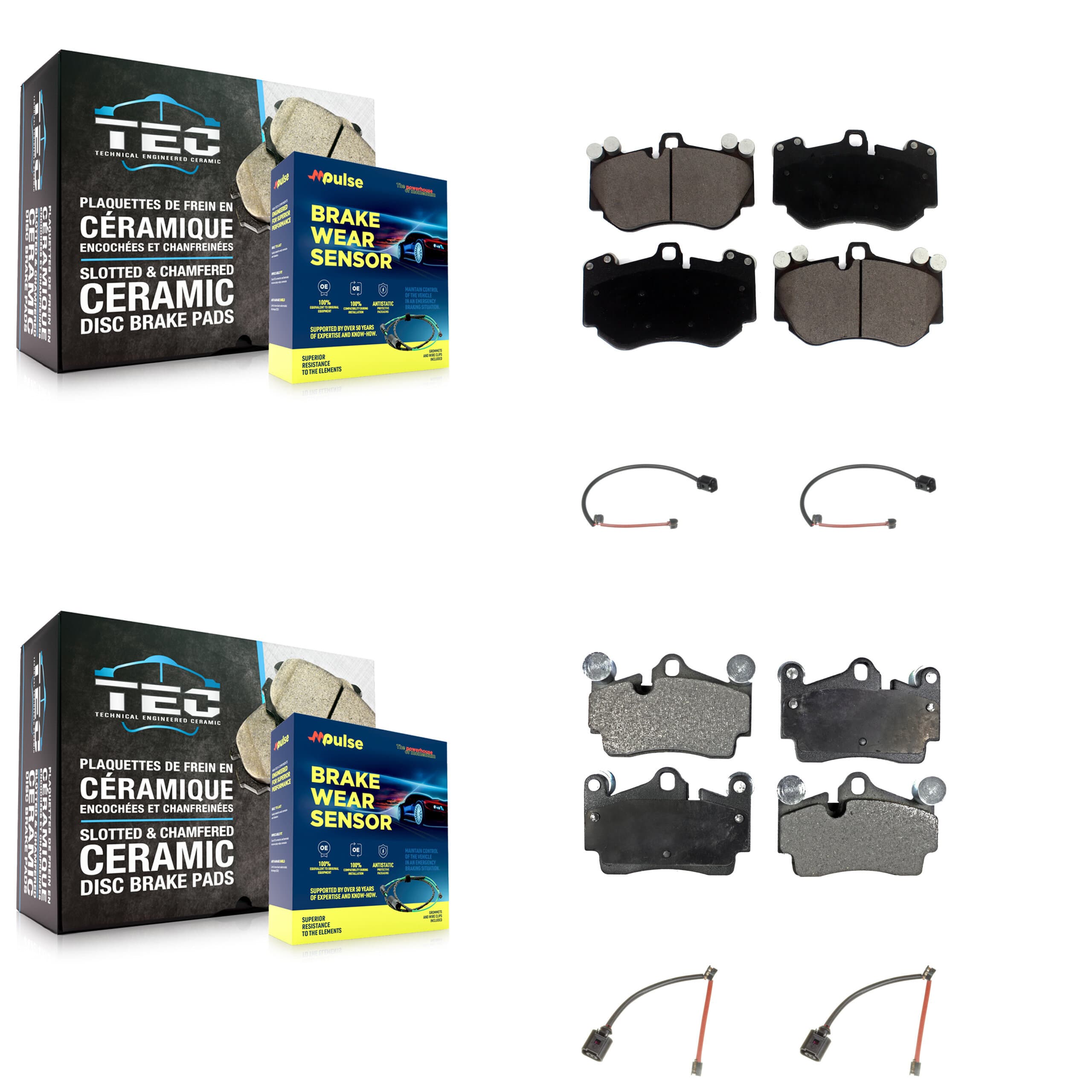 TEC - KTW-100549 - Front and Rear Disc Brake Pad Kits image 1