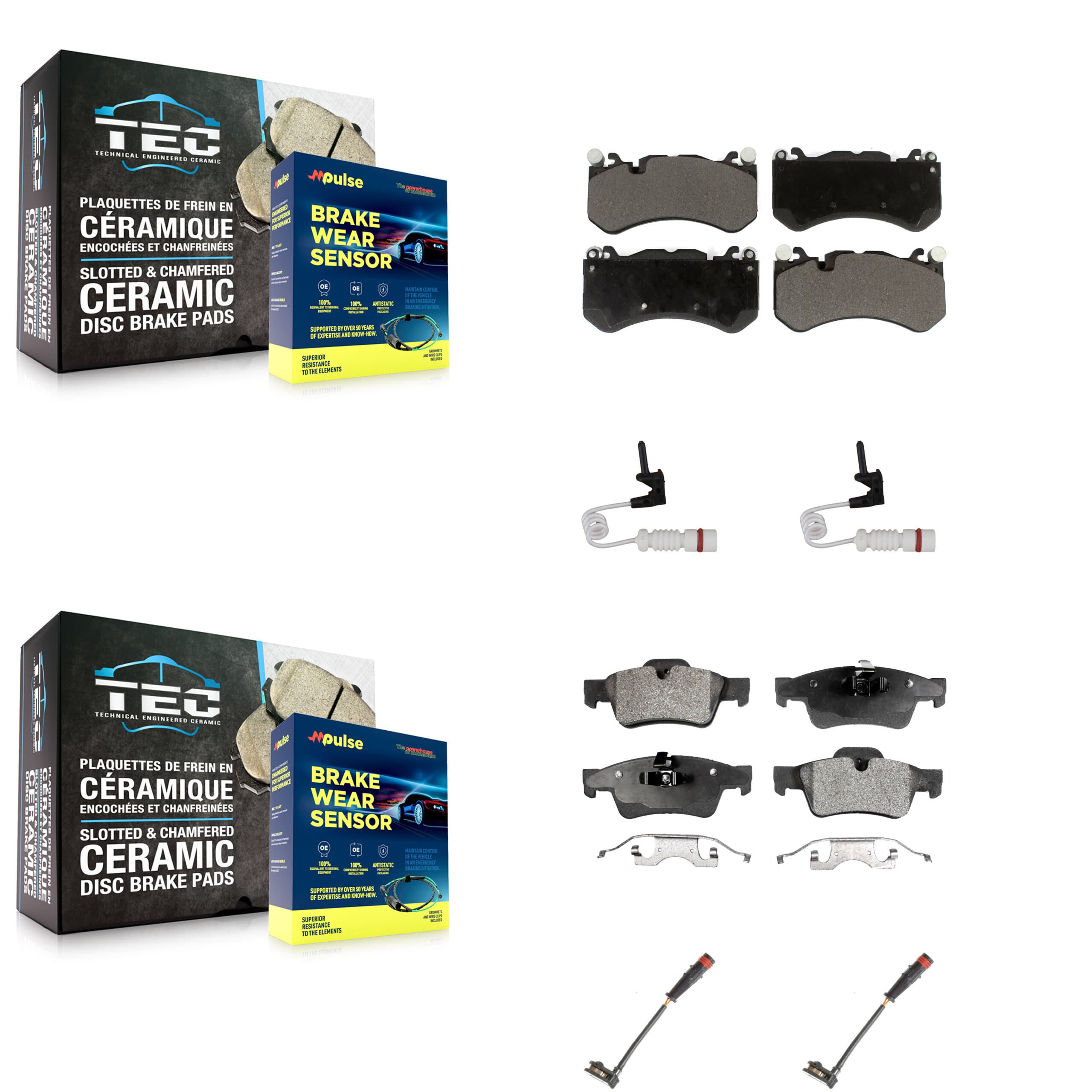 TEC - KTW-100561 - Front and Rear Disc Brake Pad Kits image 1
