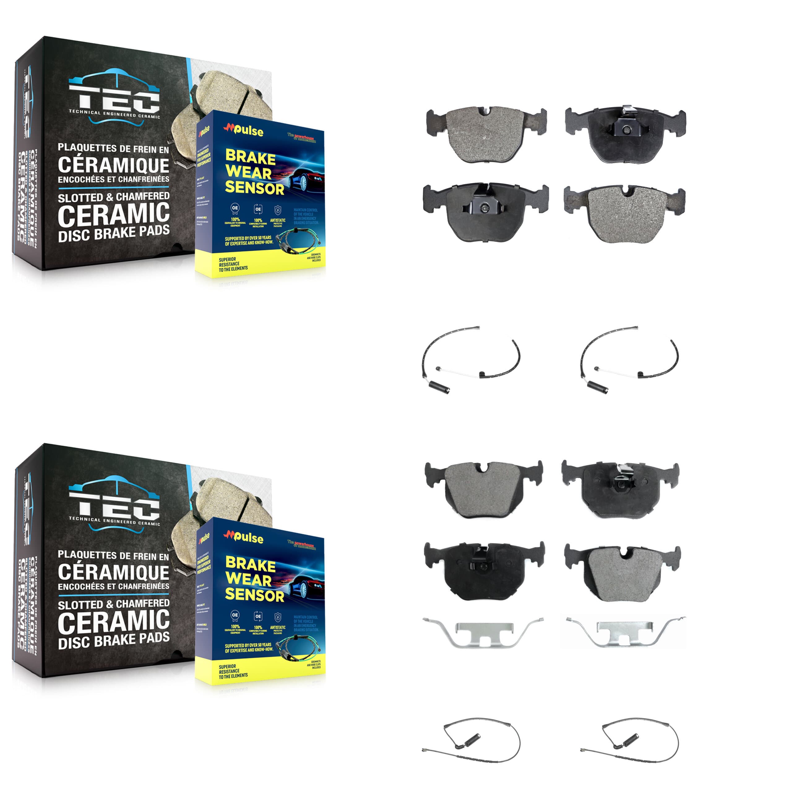 TEC - KTW-100577 - Front and Rear Disc Brake Pad Kits image 1