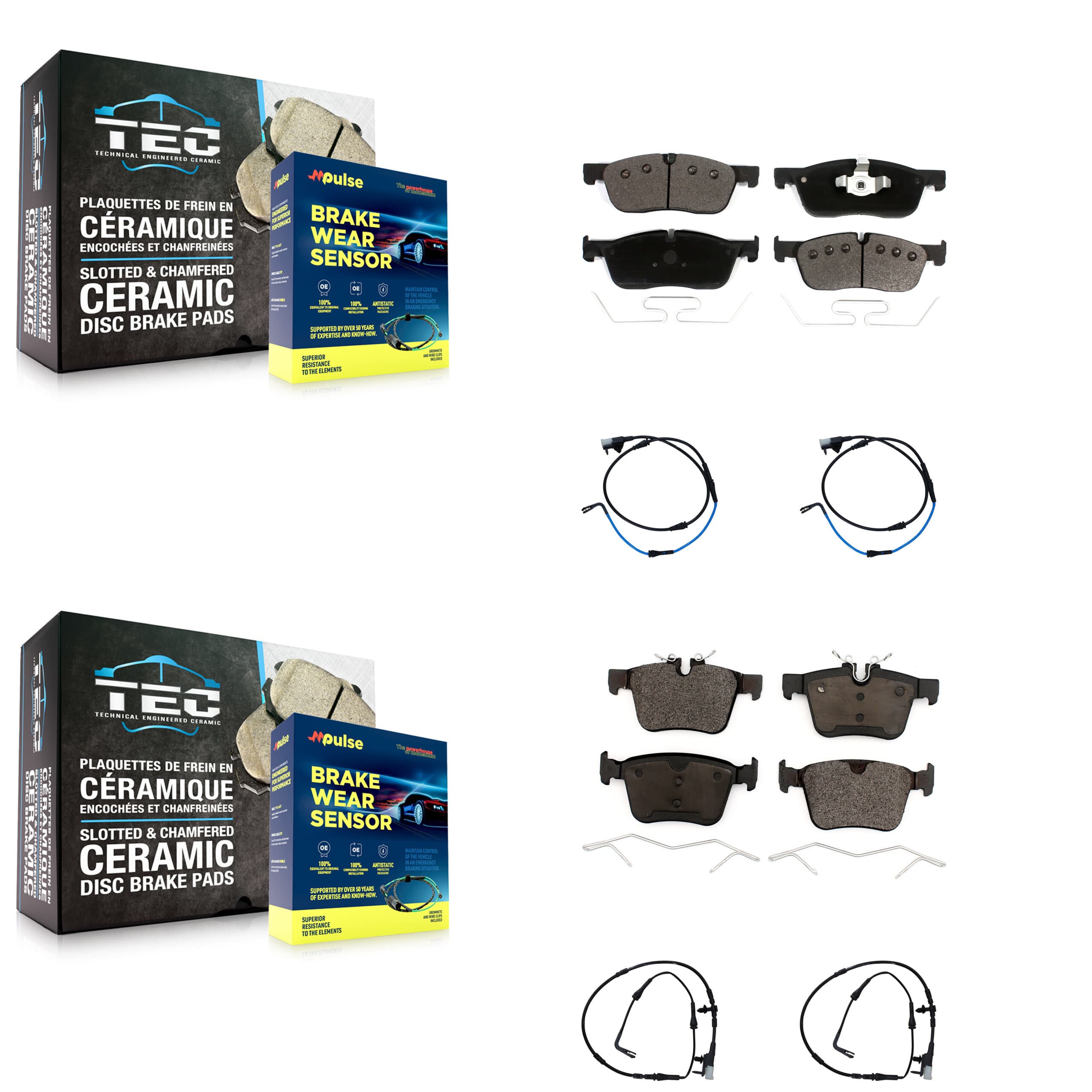 TEC - KTW-100612 - Front and Rear Disc Brake Pad Kits image 1