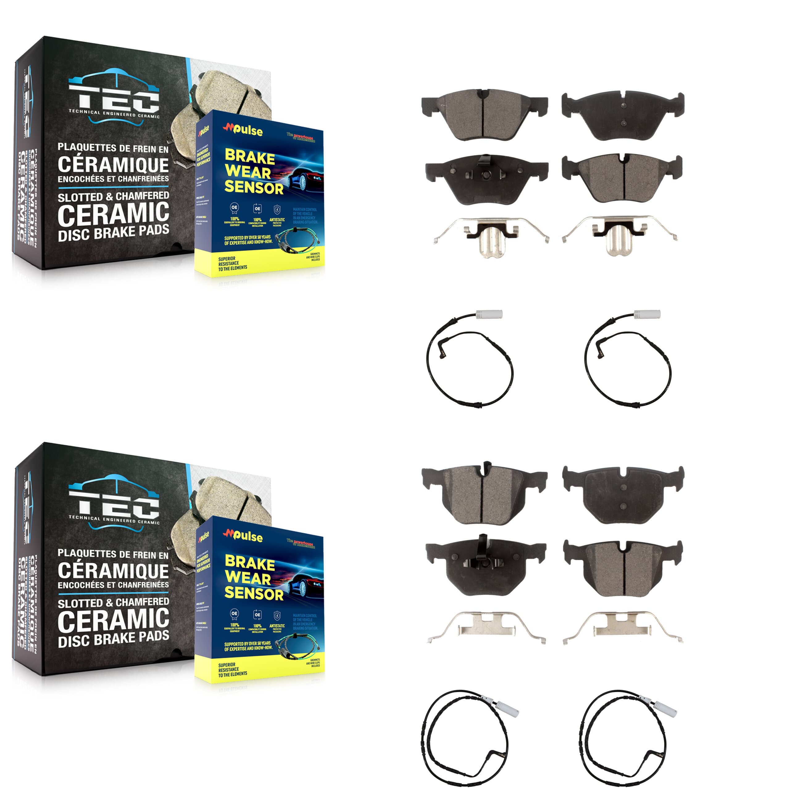 TEC - KTW-100613 - Front and Rear Disc Brake Pad Kits image 1