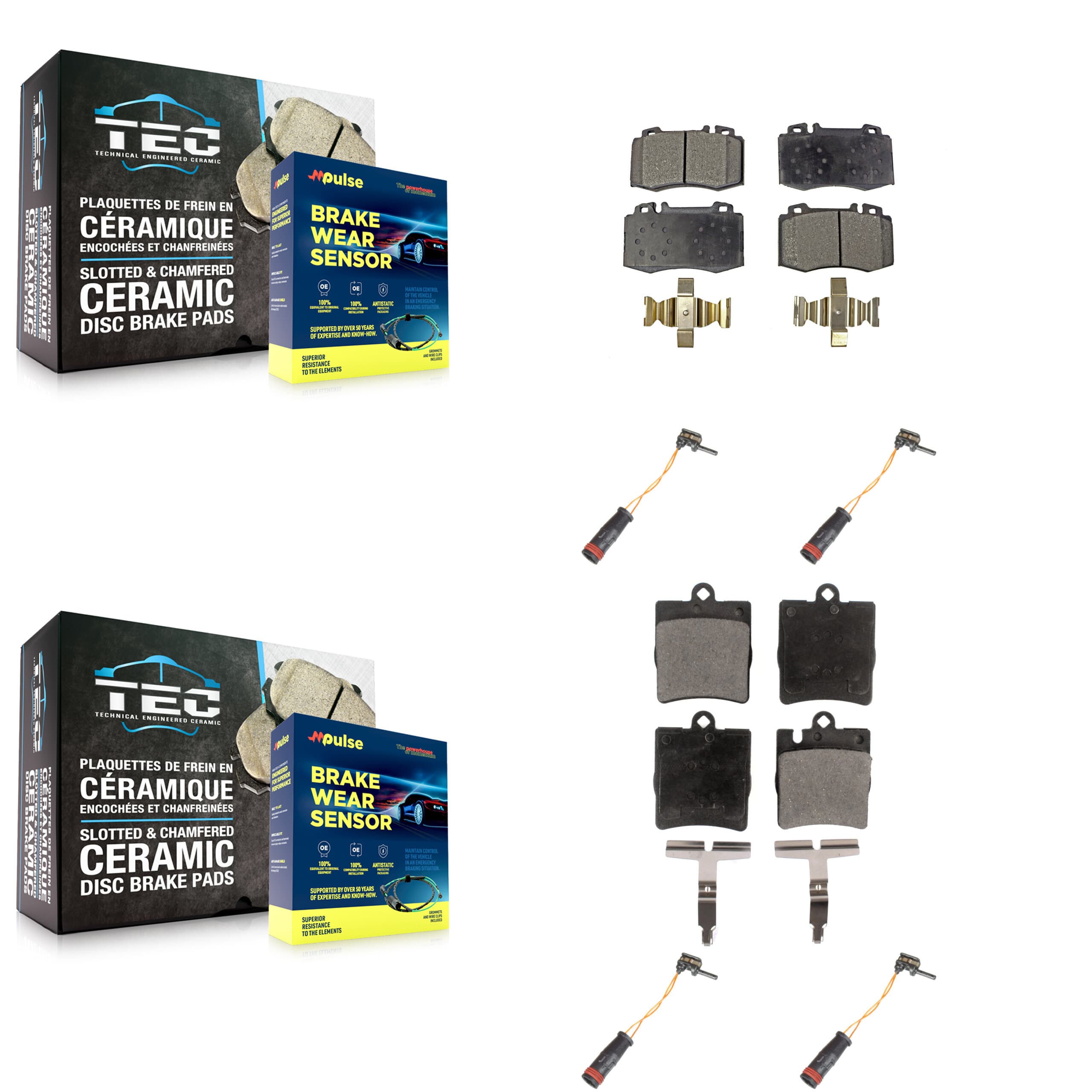 TEC - KTW-100621 - Front and Rear Disc Brake Pad Kits image 1
