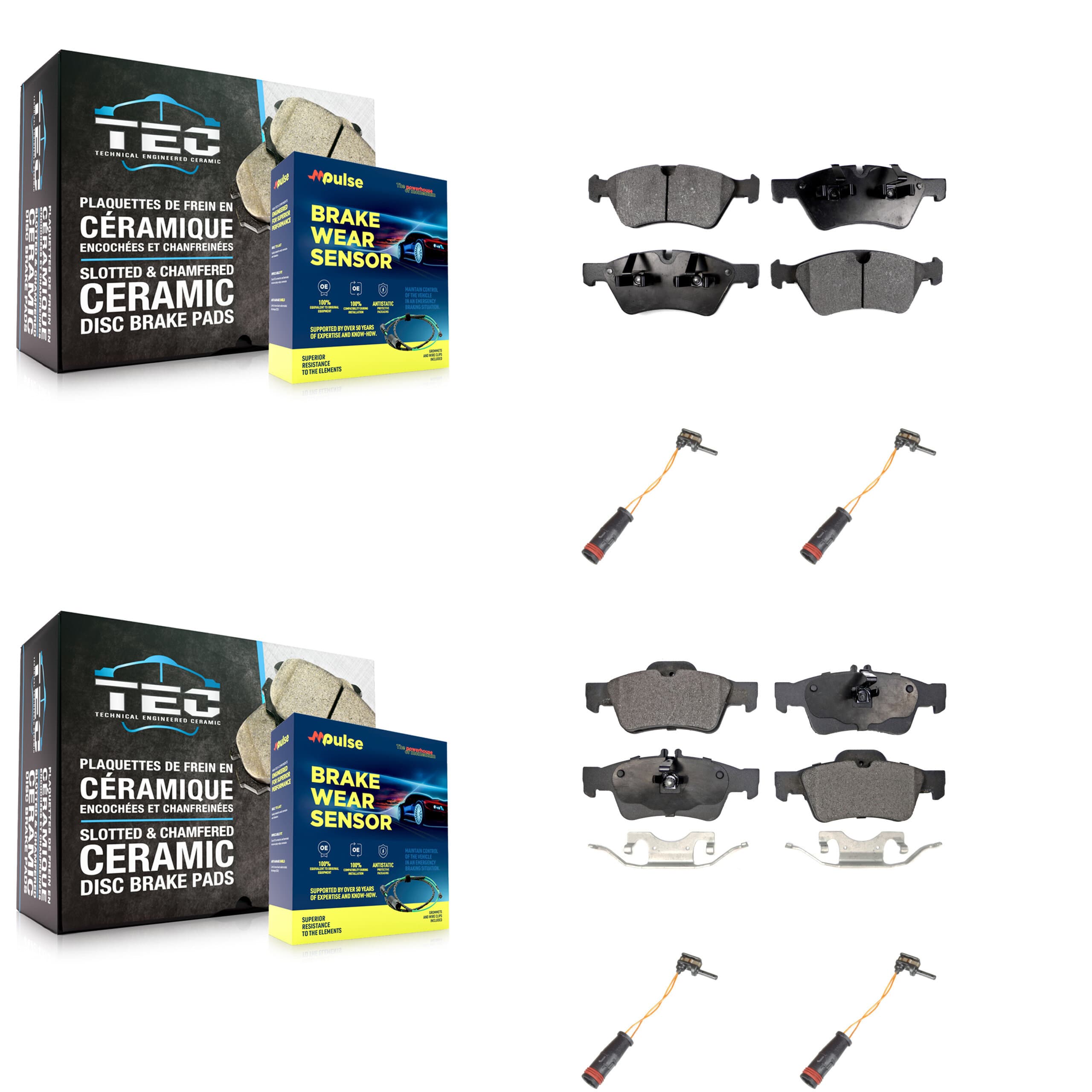 TEC - KTW-100626 - Front and Rear Disc Brake Pad Kits image 1
