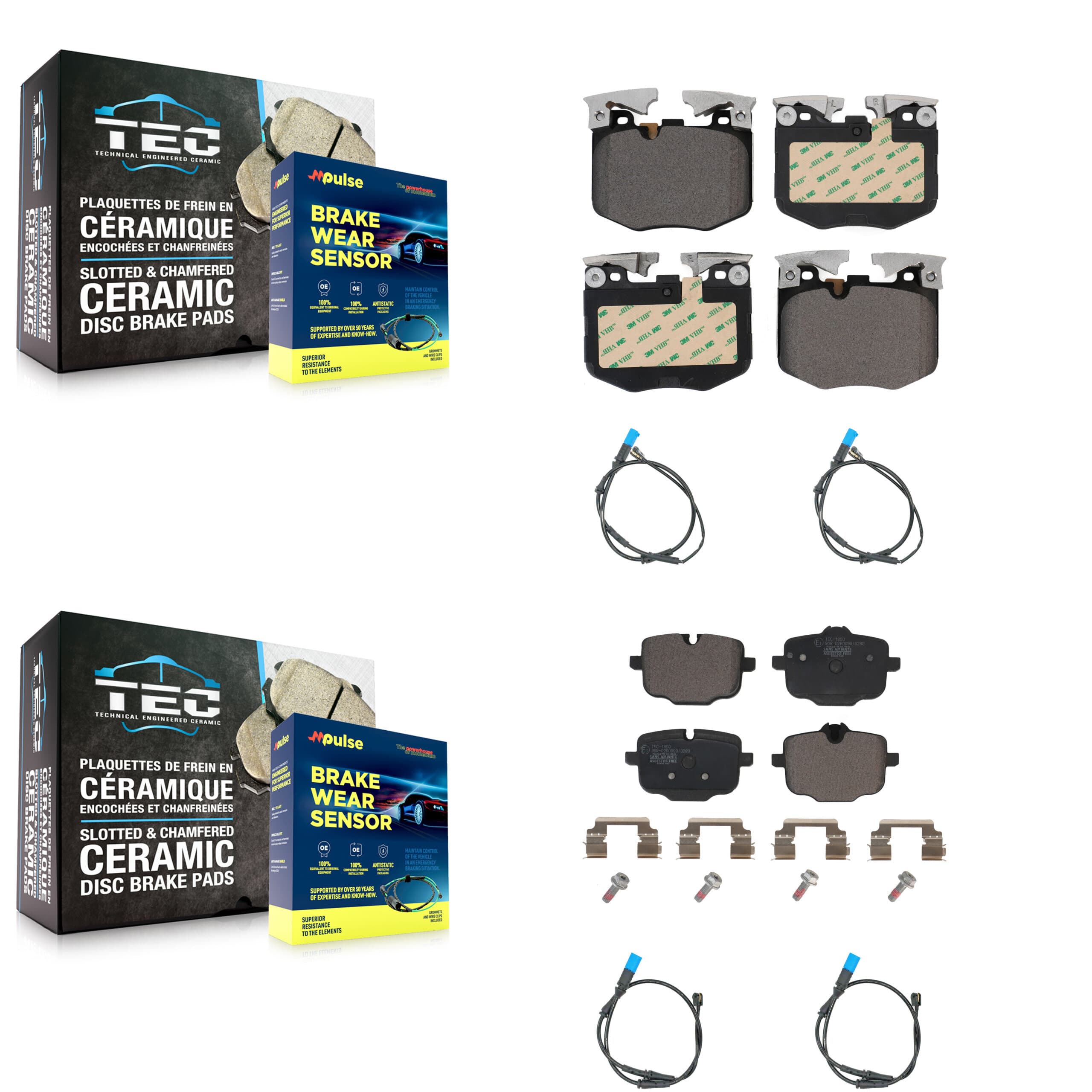TEC - KTW-100630 - Front and Rear Disc Brake Pad Kits image 1