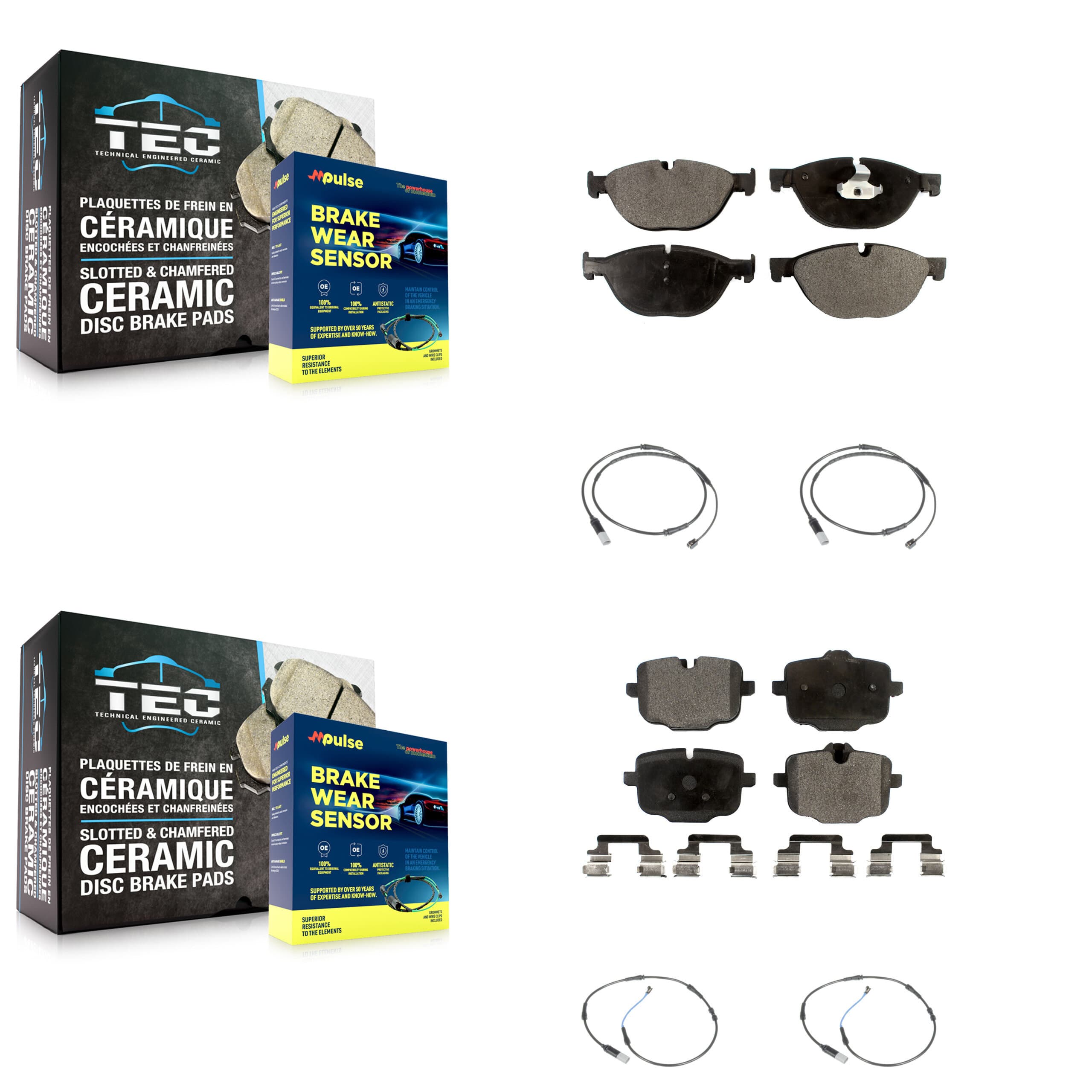 TEC - KTW-100635 - Front and Rear Disc Brake Pad Kits image 1