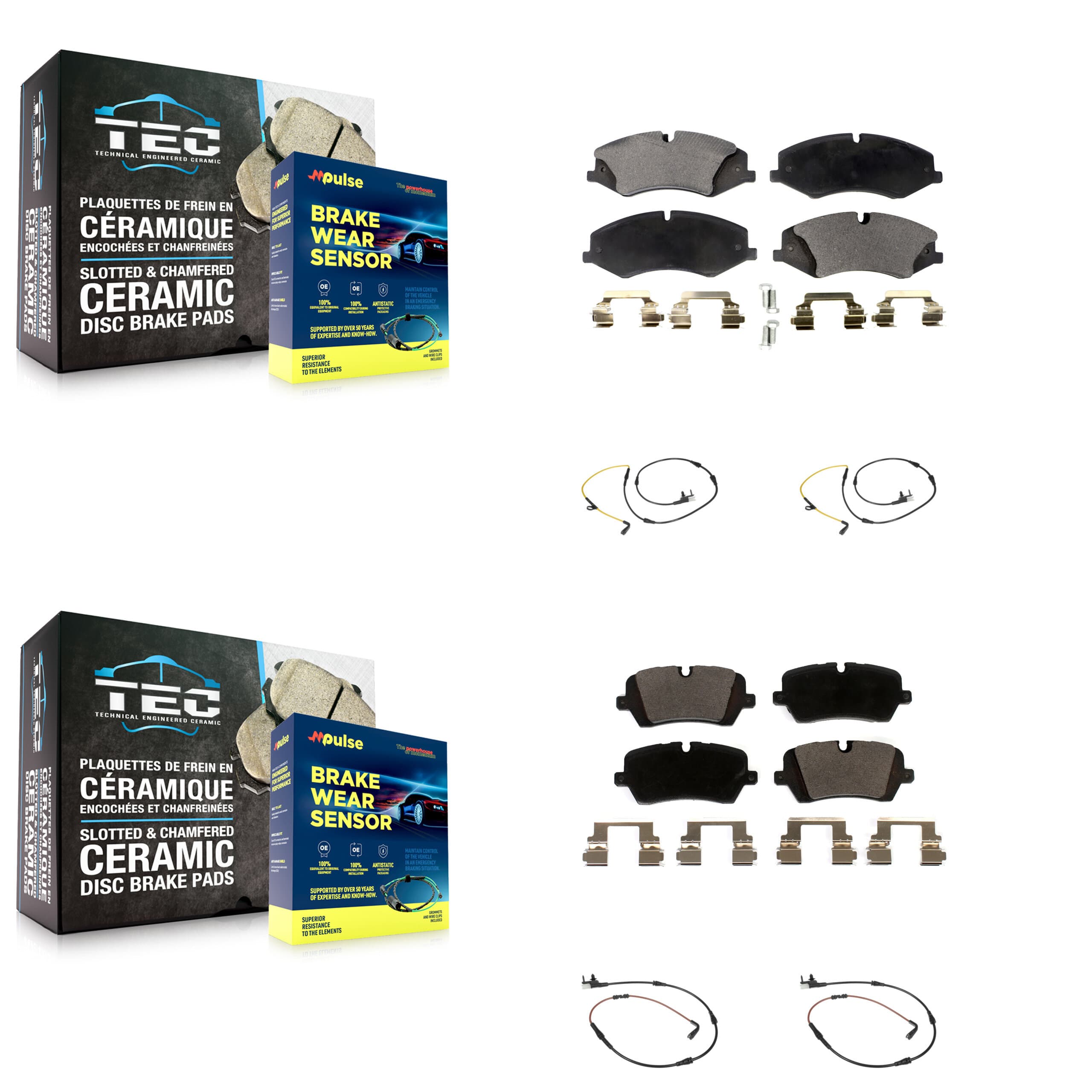TEC - KTW-100647 - Front and Rear Disc Brake Pad Kits image 1