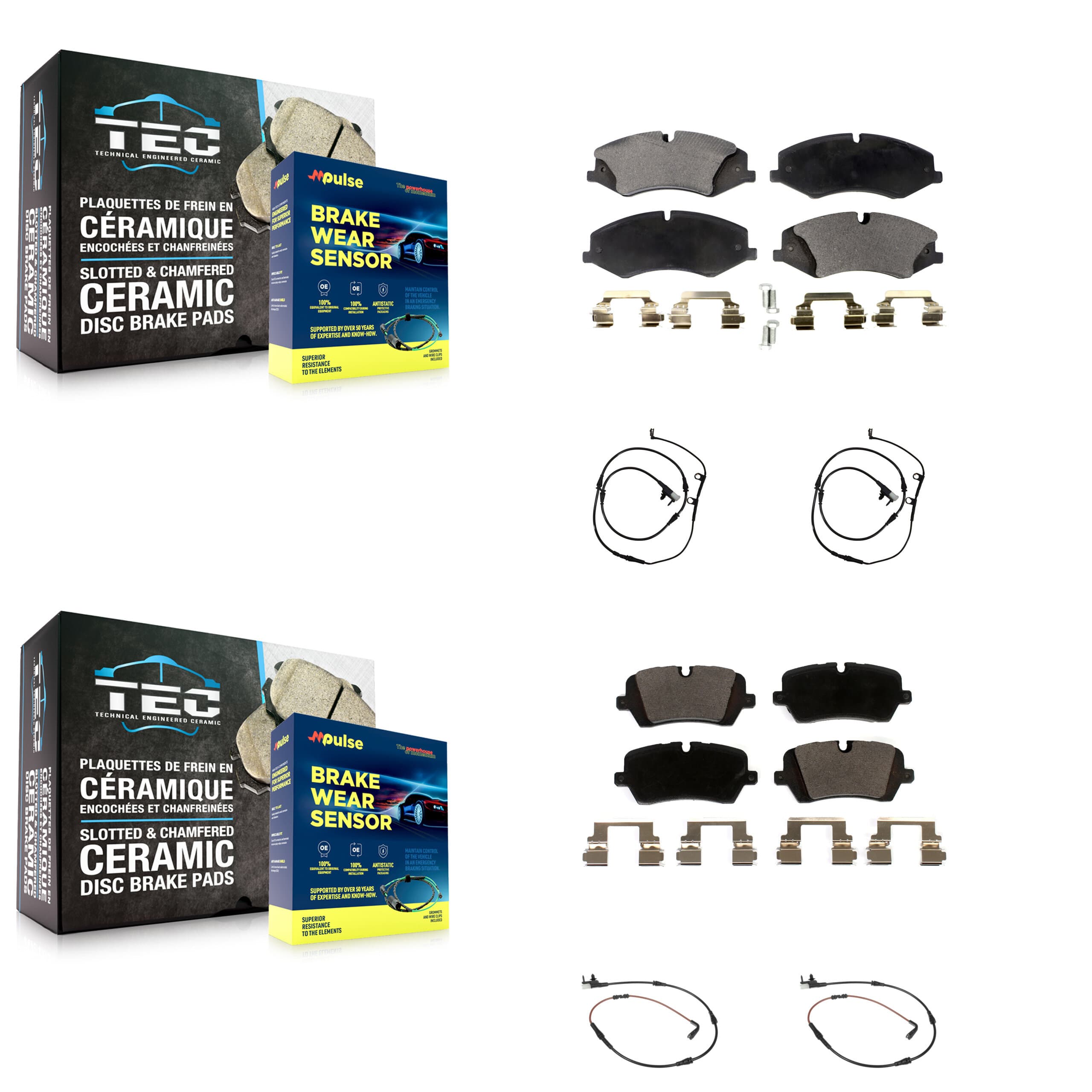 TEC - KTW-100648 - Front and Rear Disc Brake Pad Kits image 1