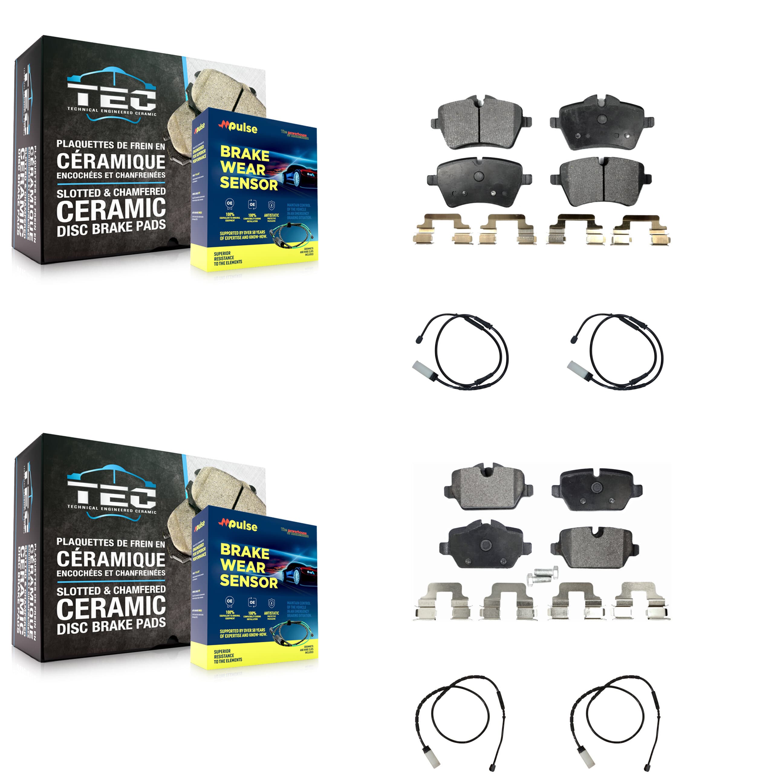 TEC - KTW-100662 - Front and Rear Disc Brake Pad Kits image 1