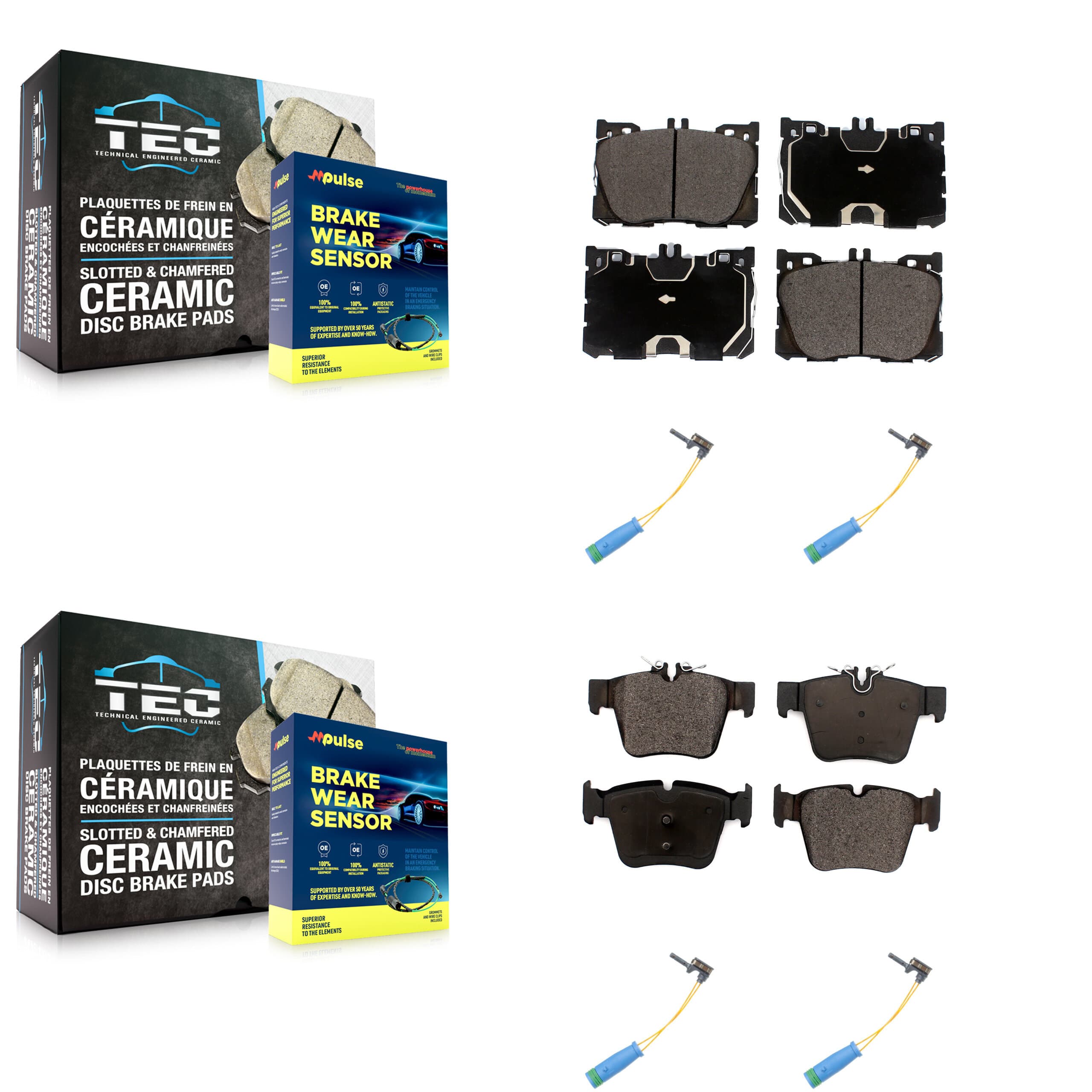 TEC - KTW-100677 - Front and Rear Disc Brake Pad Kits image 1