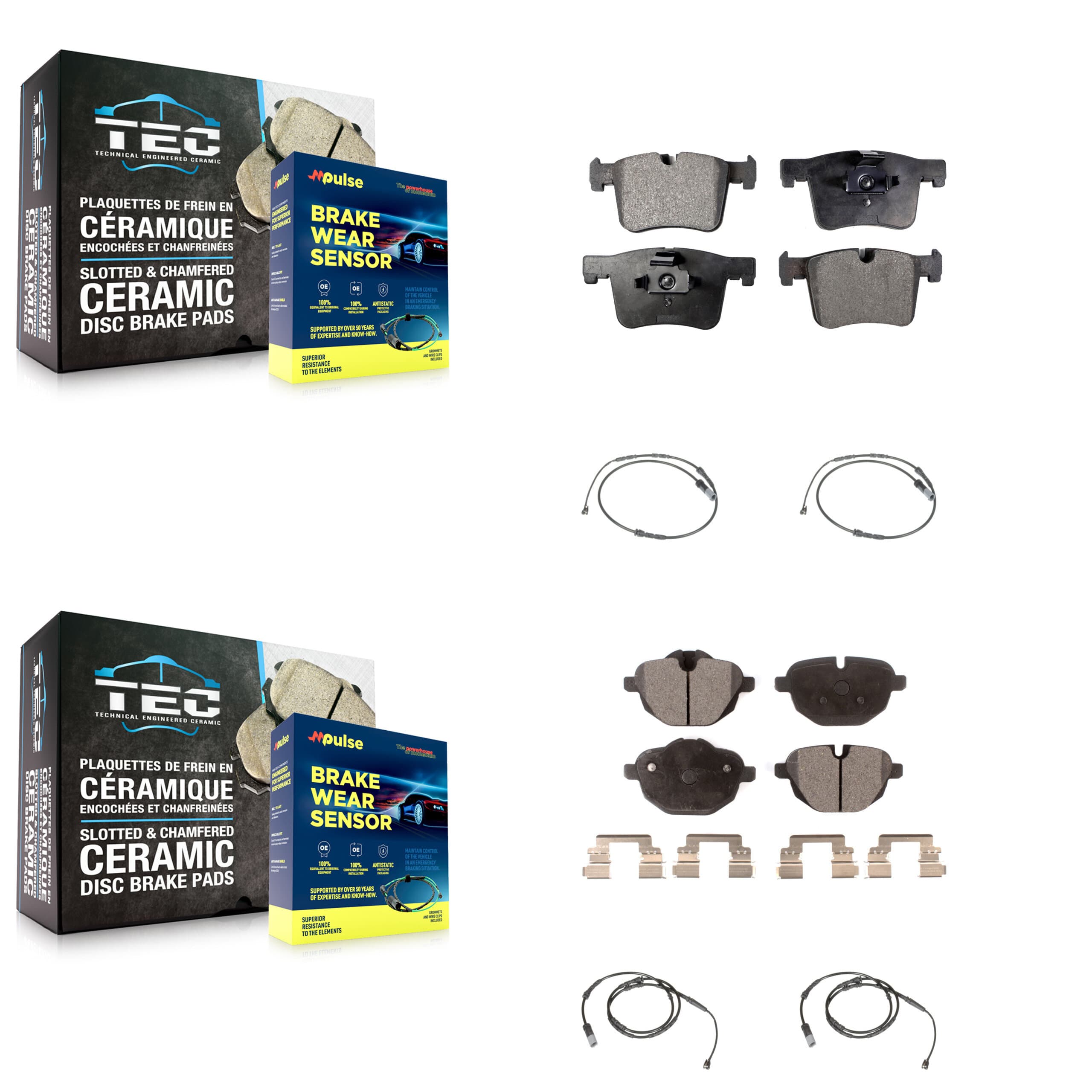 TEC - KTW-100696 - Front and Rear Disc Brake Pad Kits image 1