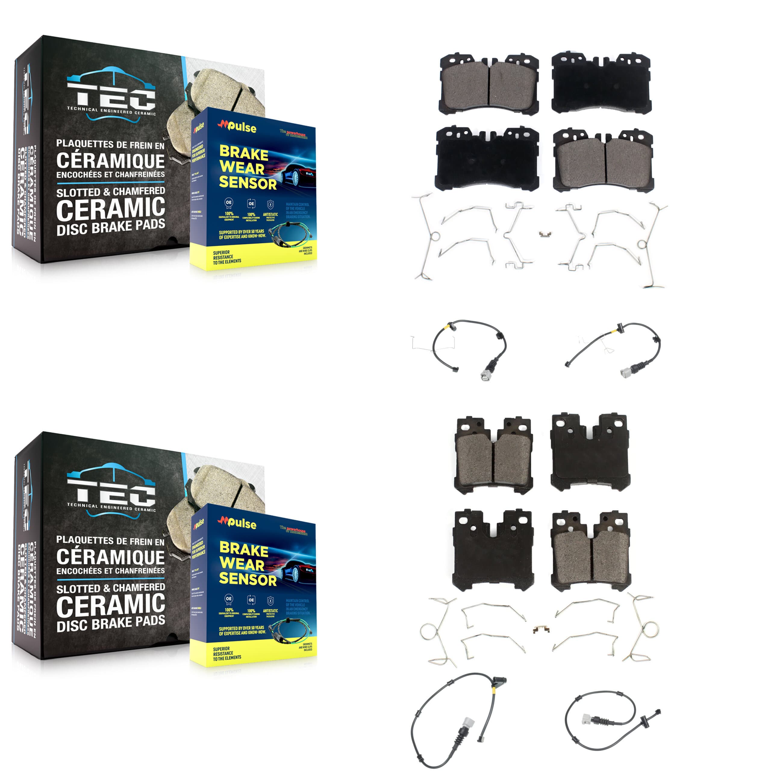 TEC - KTW-100711 - Front and Rear Disc Brake Pad Kits image 1
